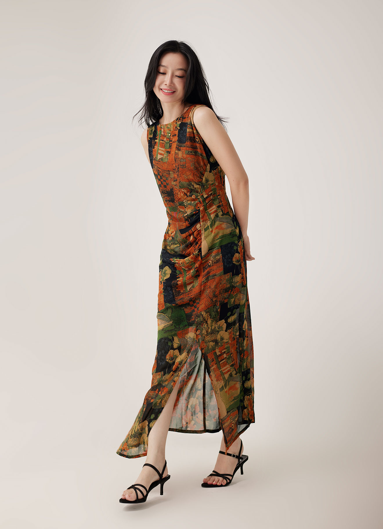 Olive-Branch  by Sleeveless Dress