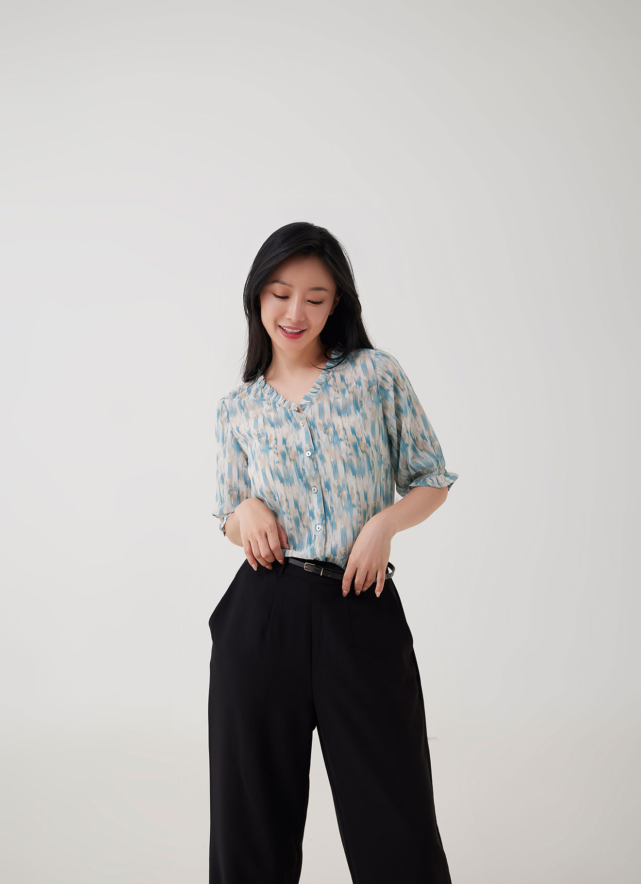 Pagoda-Blue by Sleeve Blouse