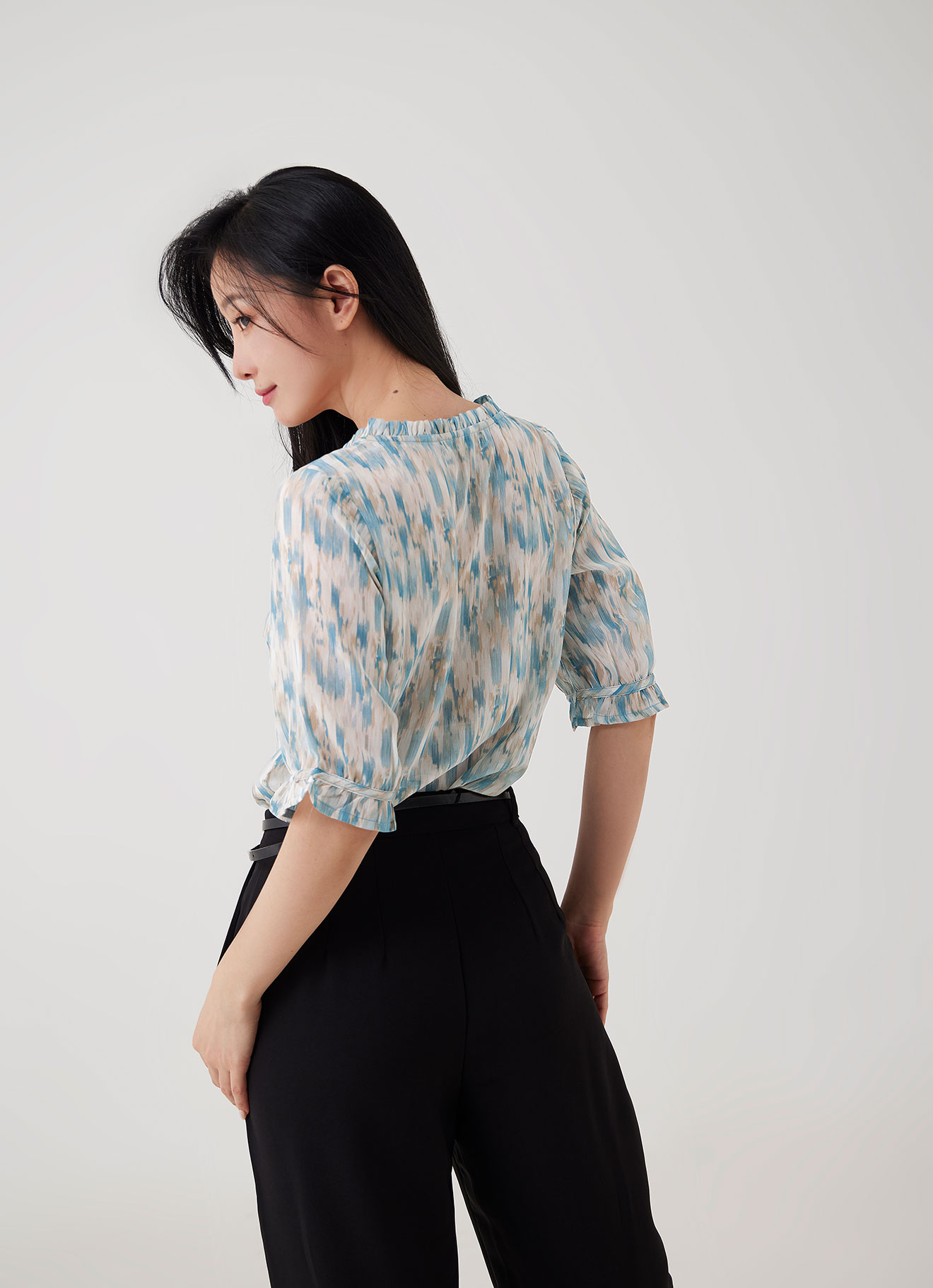 Pagoda-Blue by Sleeve Blouse