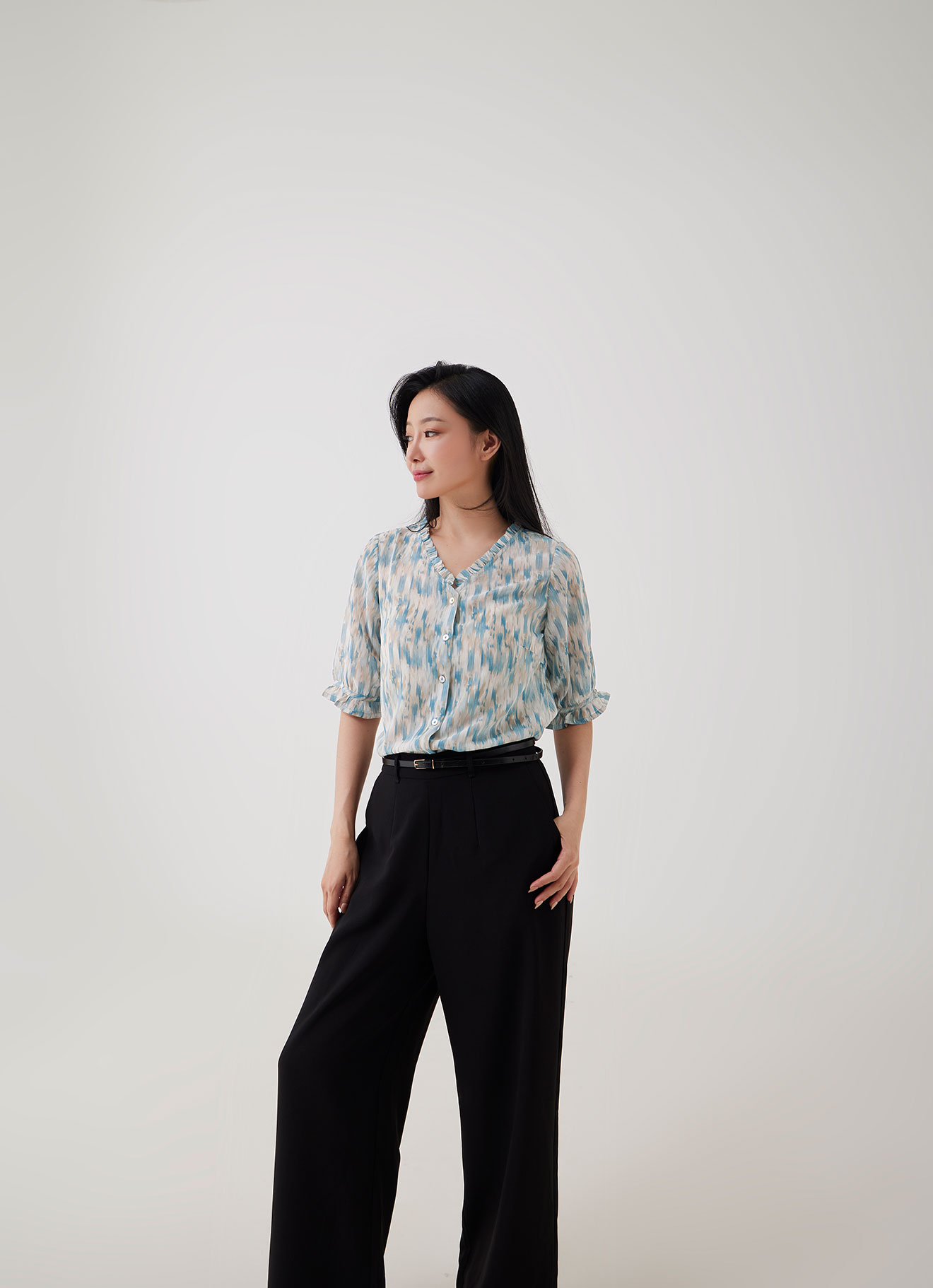 Pagoda-Blue by Sleeve Blouse