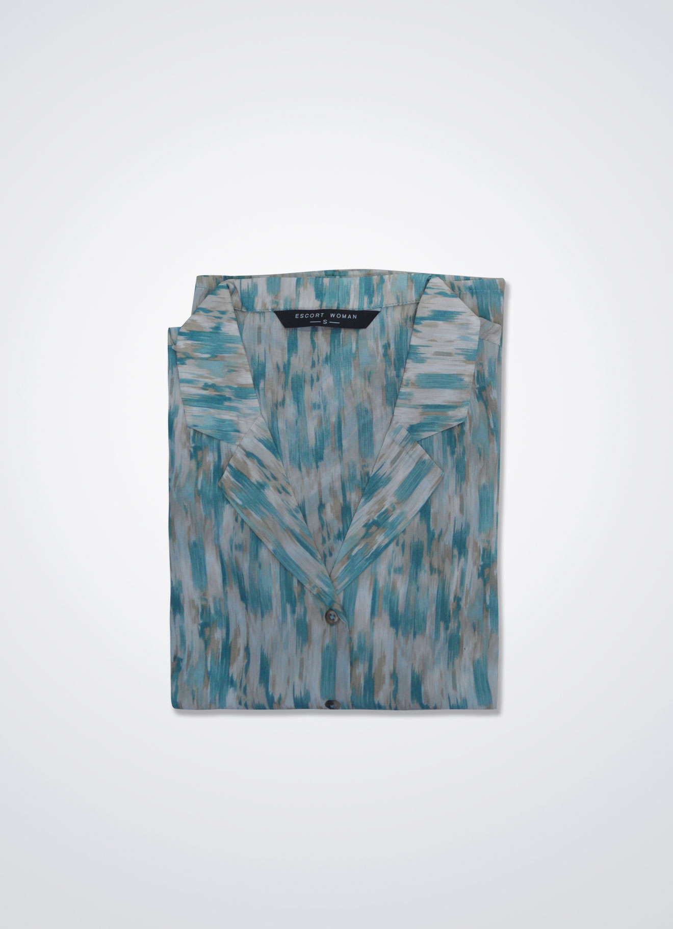 Pagoda-Blue by Long-sleeved Blouse