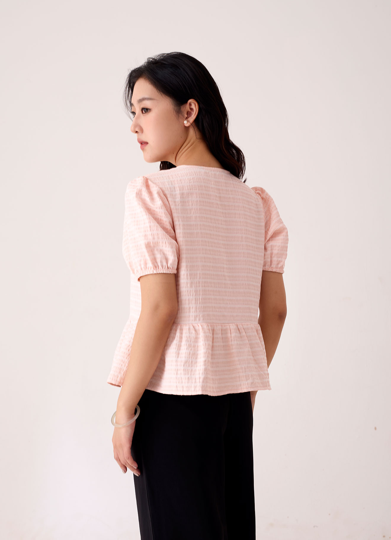 Pale-Dogwood  by SHORT SLEEVE BLOUSE
