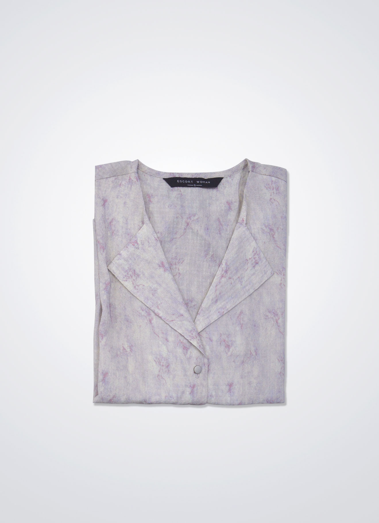 Pale-Lilac by Printed Blouse