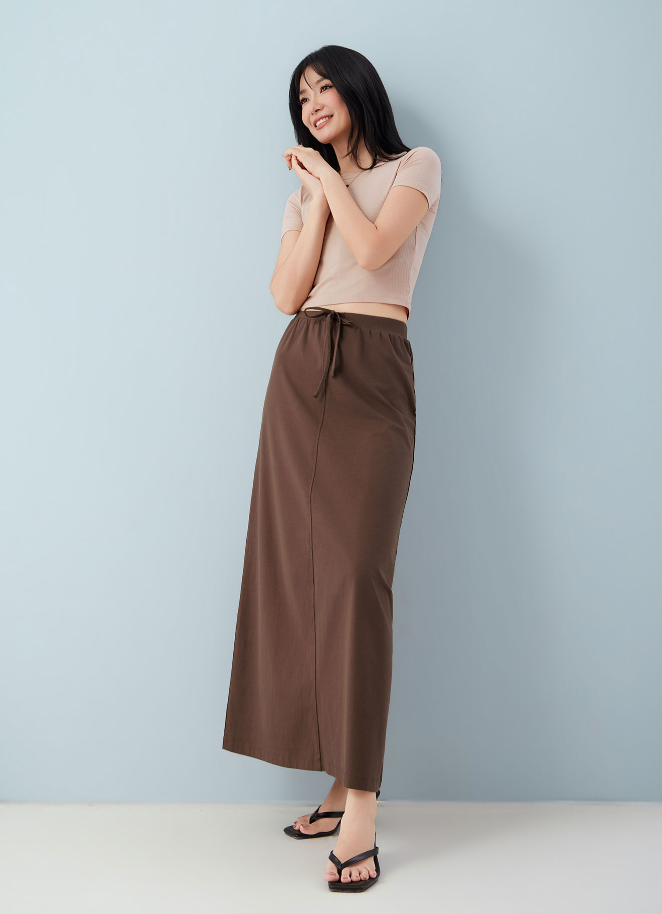 Partridge by Elastic-Waist Maxi Skirt