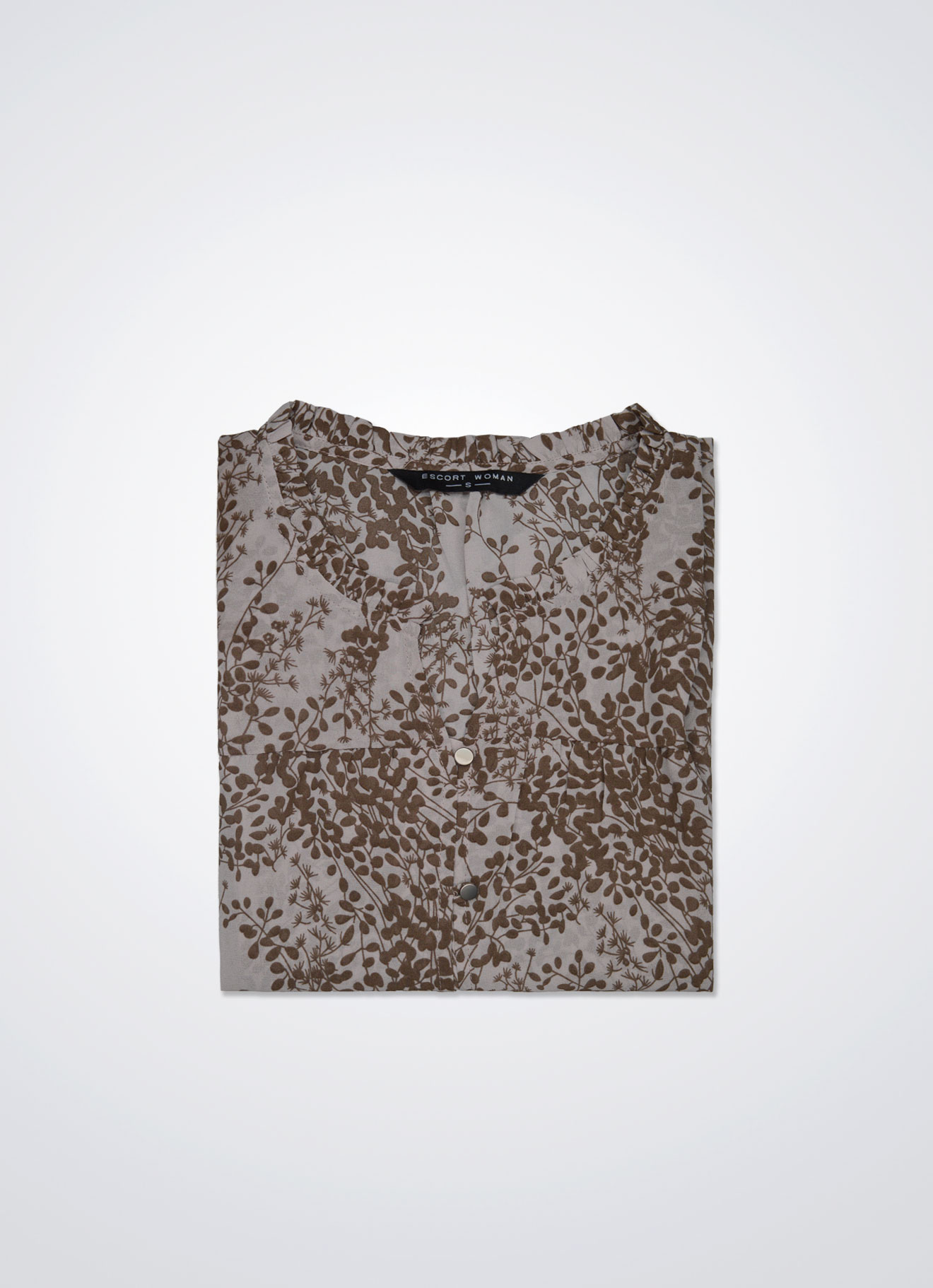 Pastel-Parchment by Printed Blouse
