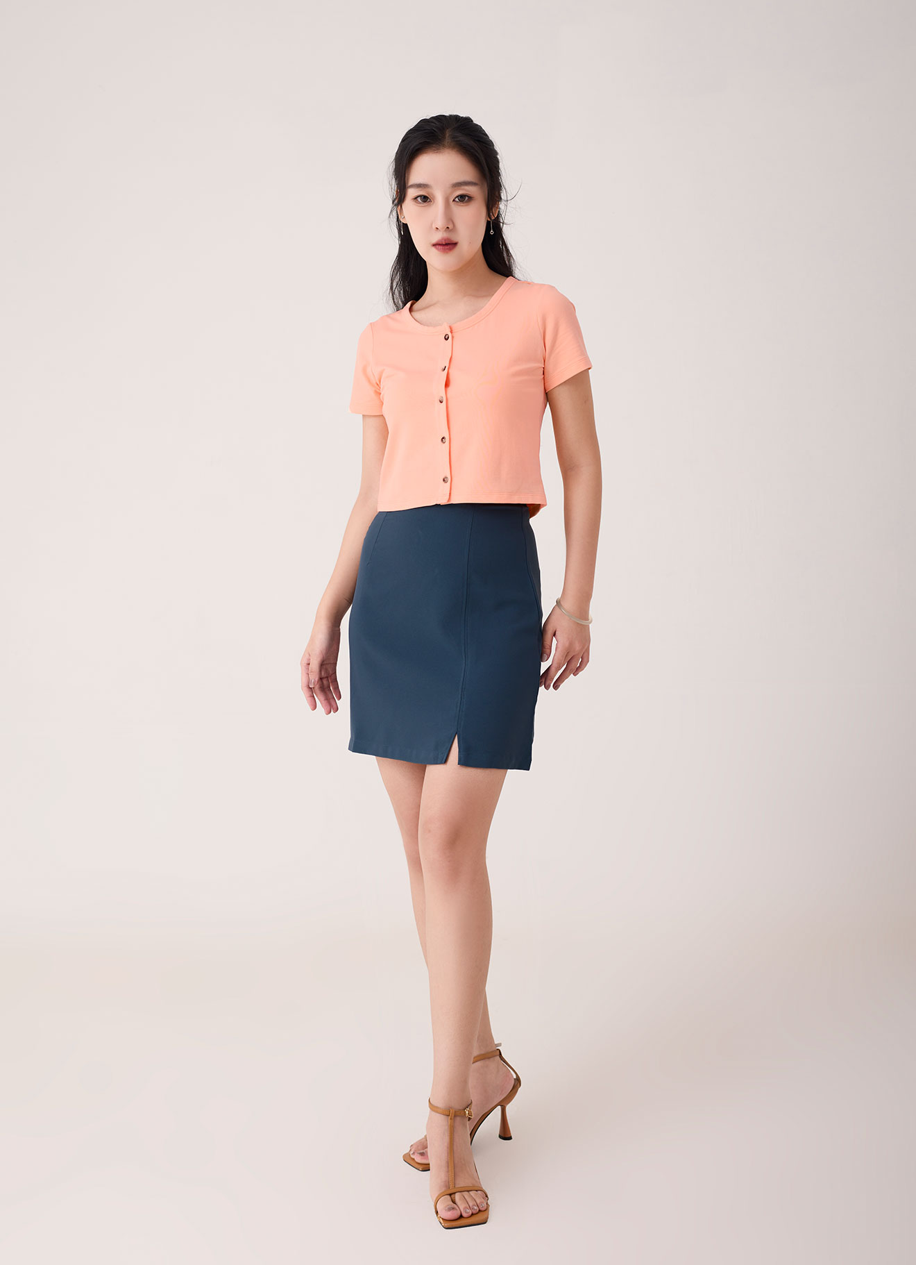 Peach-Nectar by Sleeve Top