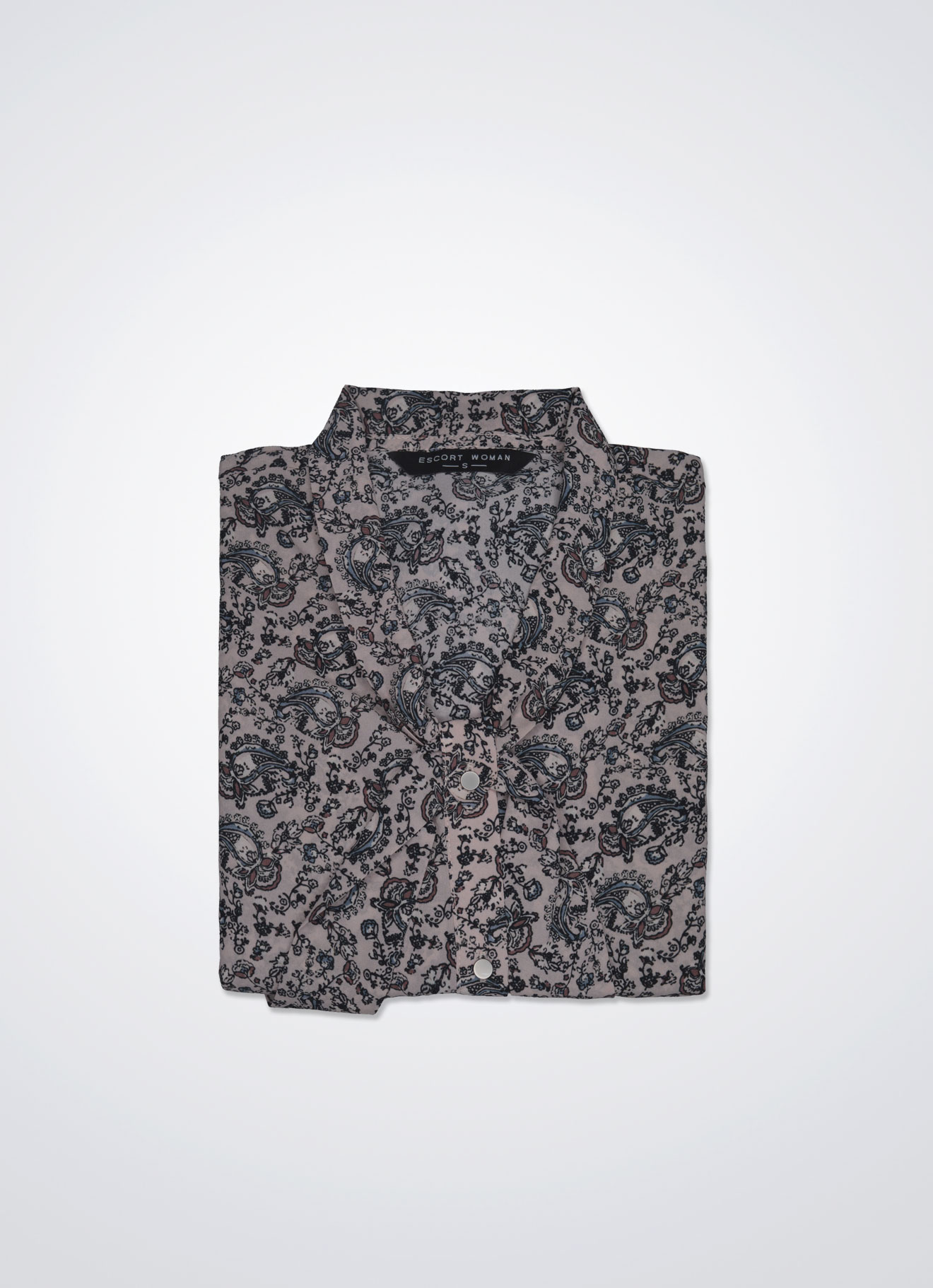 Peach-Whip by Printed Blouse