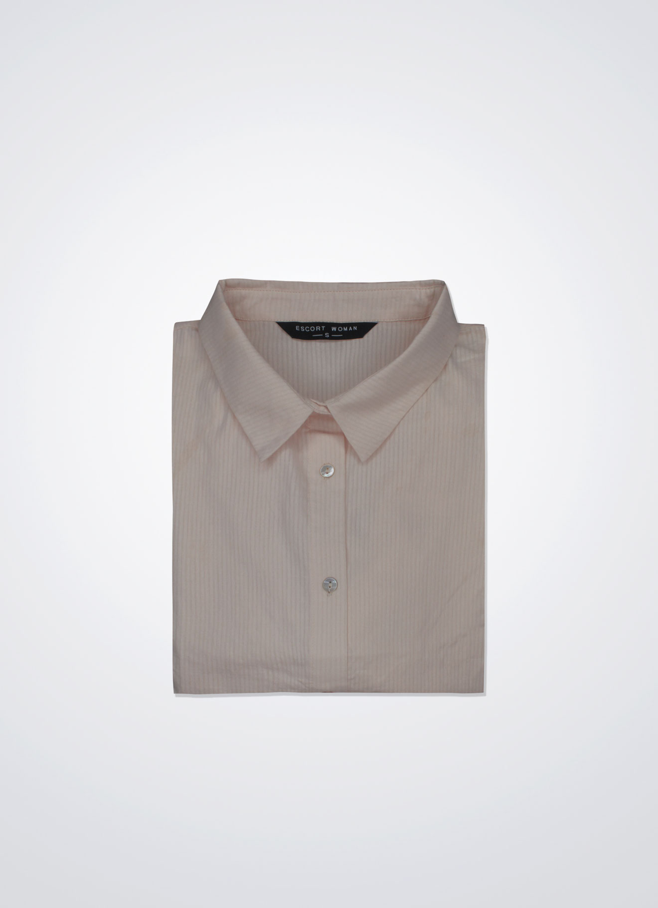 Pearled-Ivory by Shirt Collar Blouse