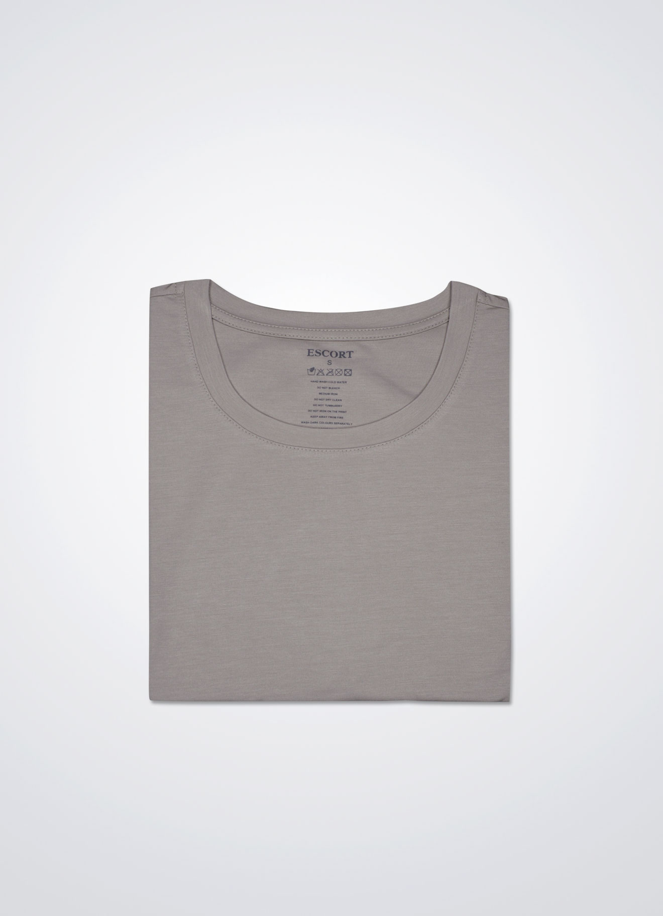 Plaza-Taupe by Round-Neck Top