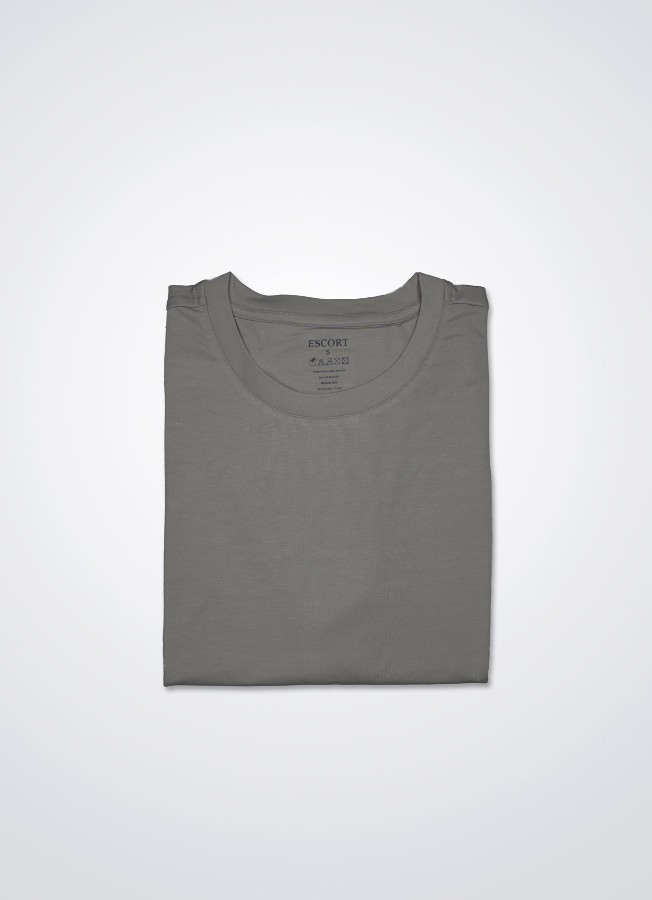 Plaza-Taupe by Round-Neck Blouse