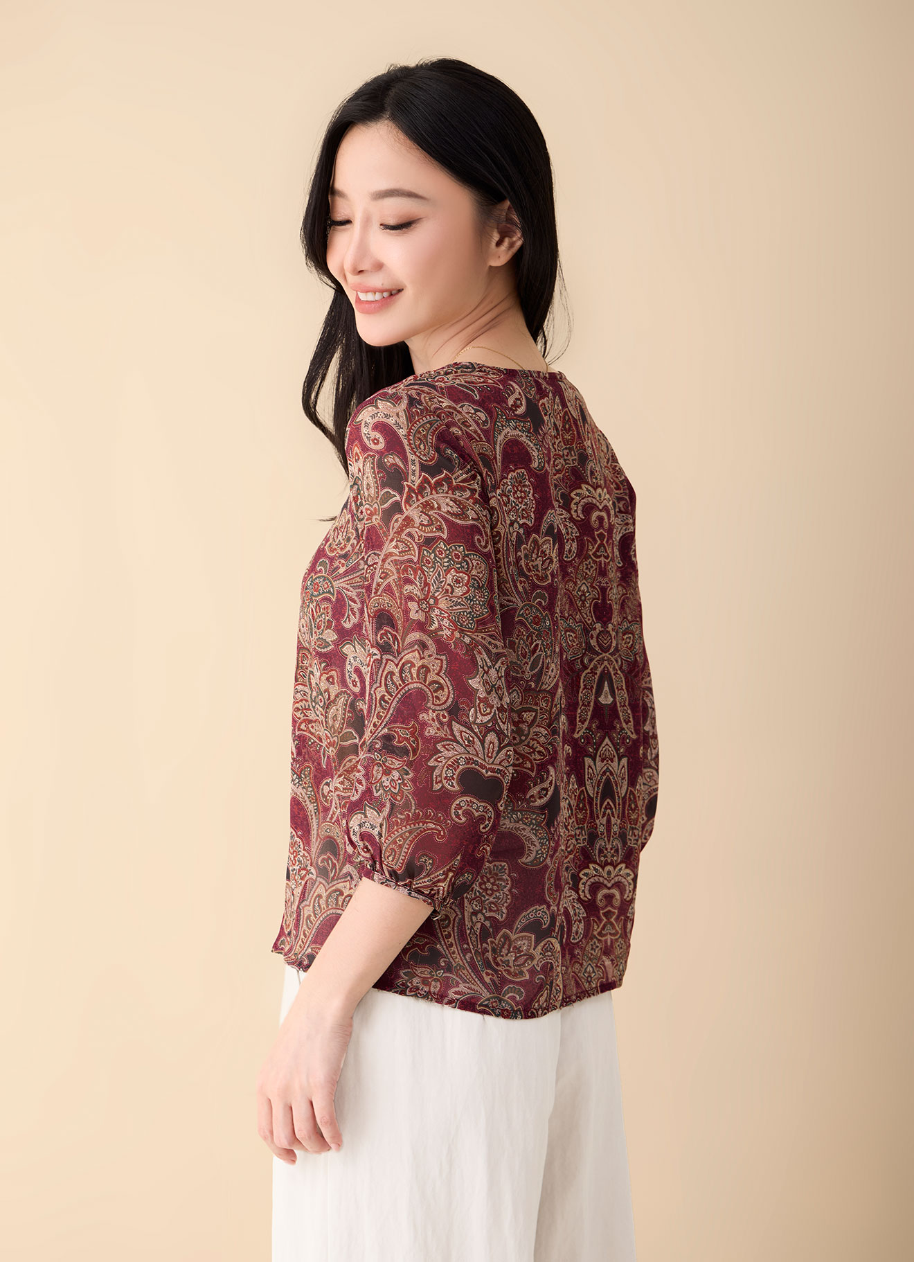 Port  by Tie Neck Top