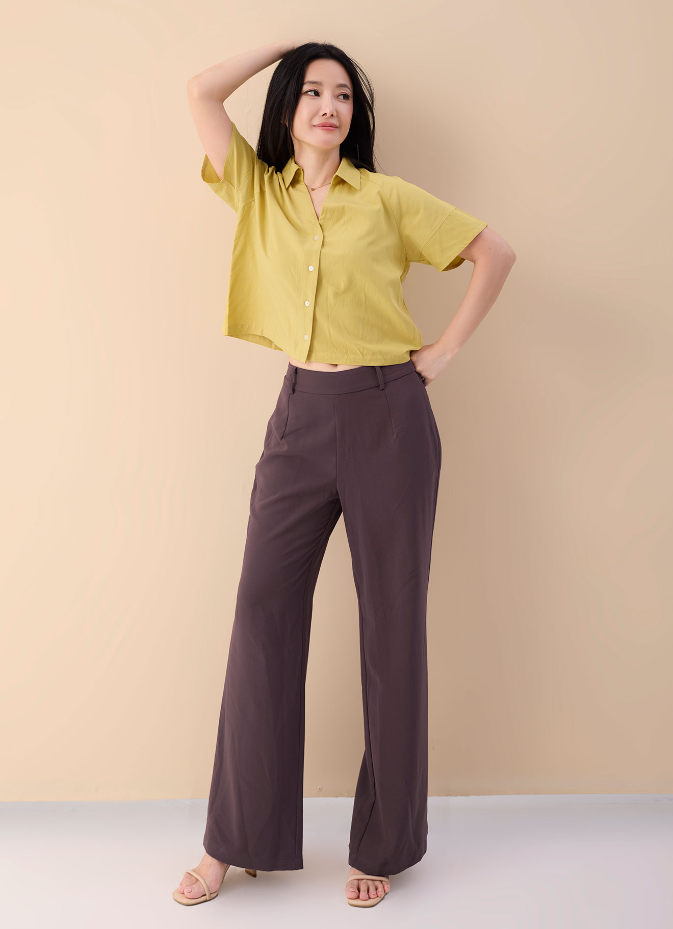 Puce by Wide-leg pants