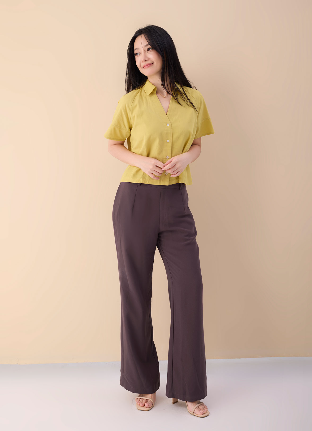 Puce by Wide-leg pants