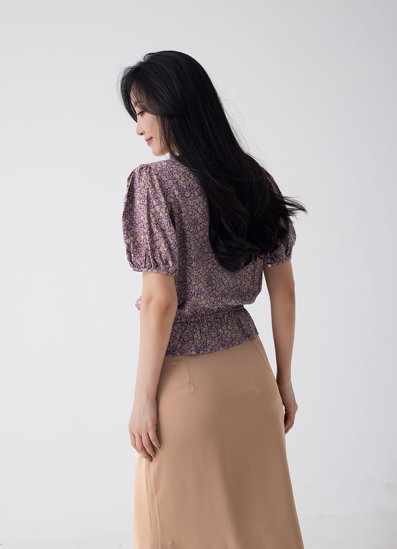 Purple-Reign  by Sleeve Blouse