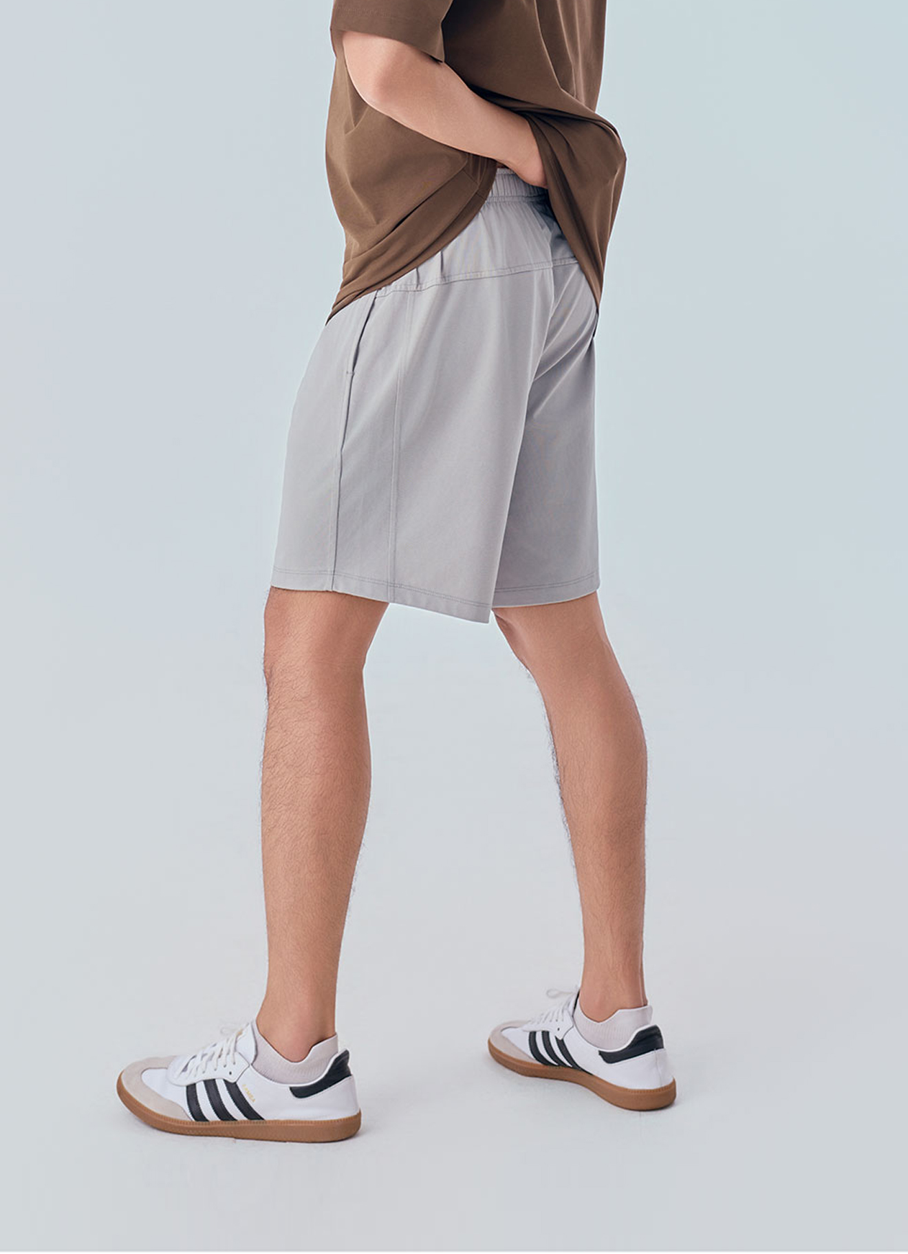 Pussywillow-Gray by Men’s Casual Elastic Waist Pants