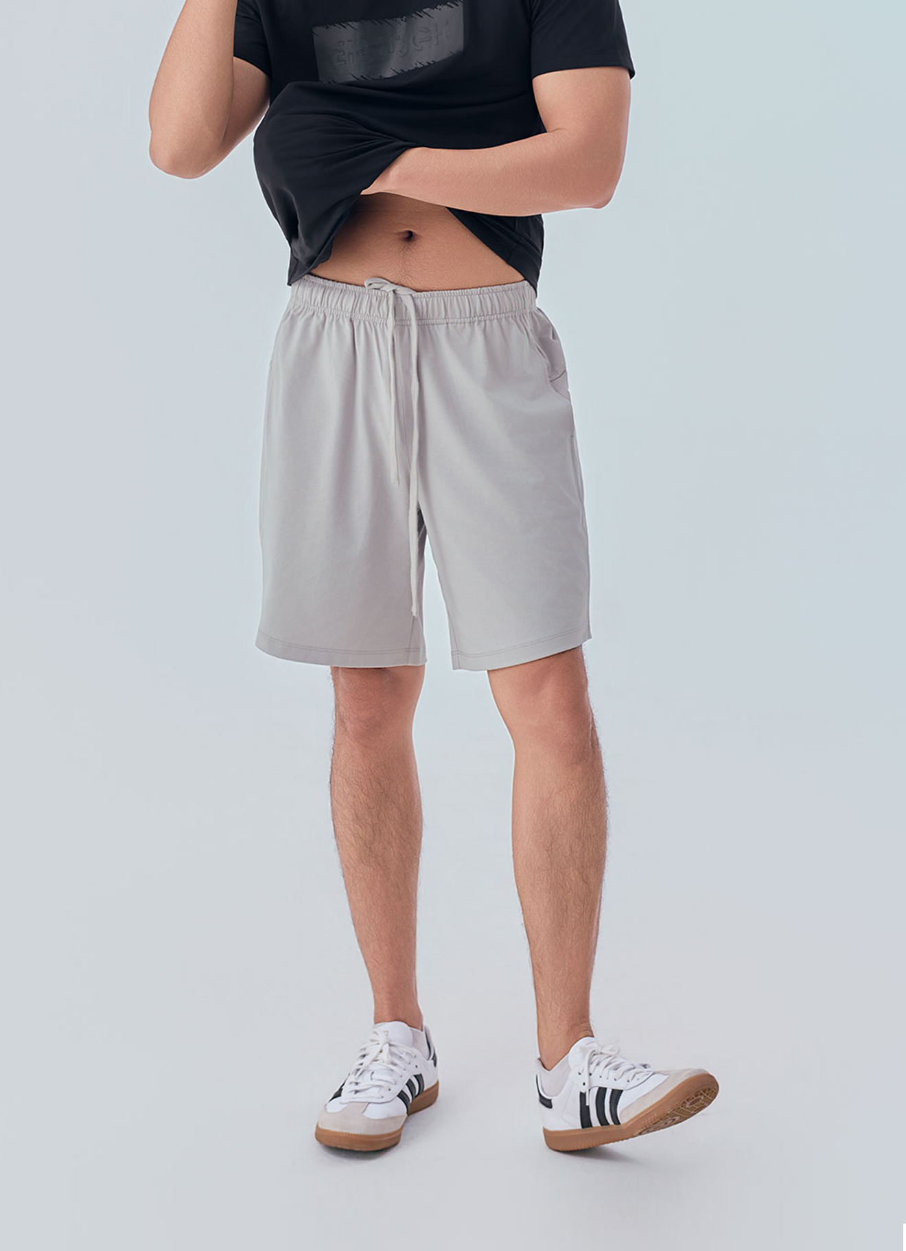 Pussywillow-Gray by Men’s Casual Elastic Waist Pants