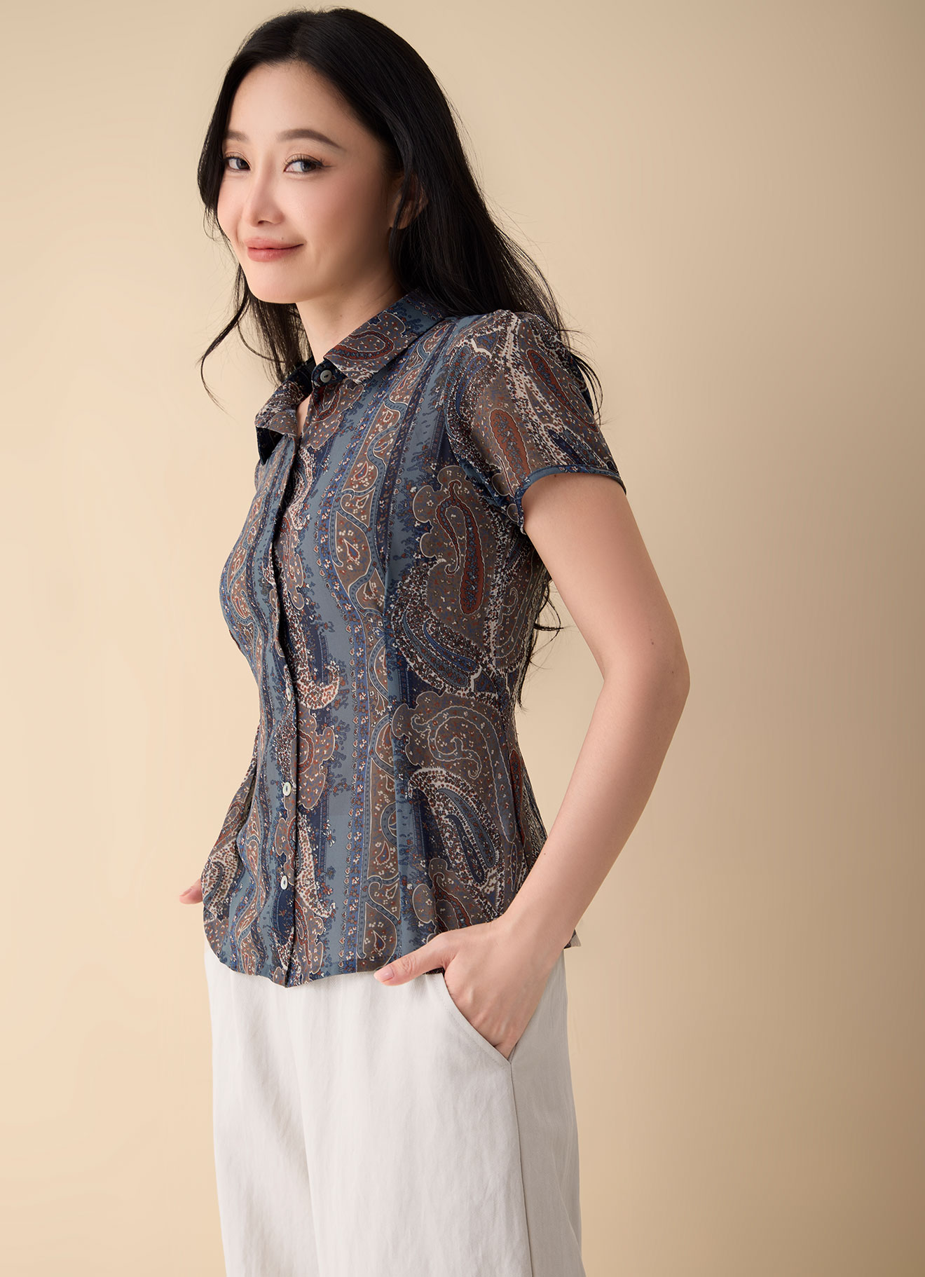 Rock-Ridge by Printed Blouse