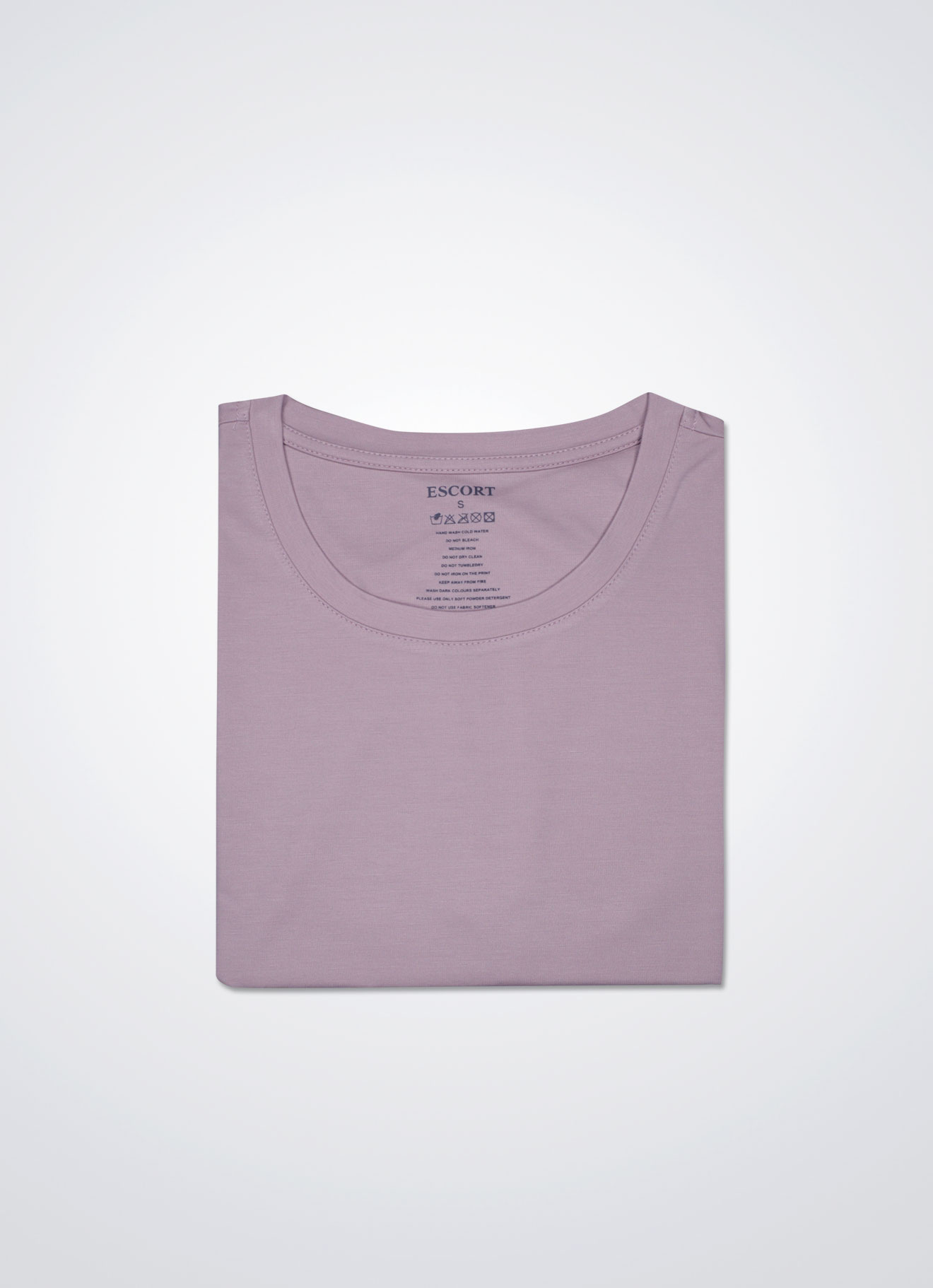 Rose-Smoke by Round-Neck Top