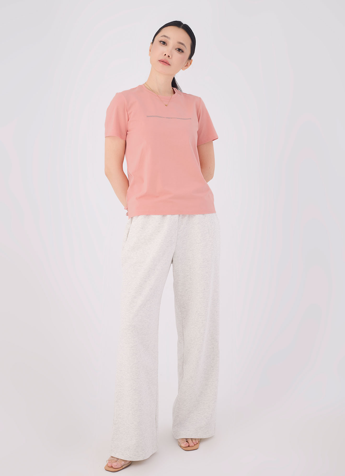 Salmon by Printed Top