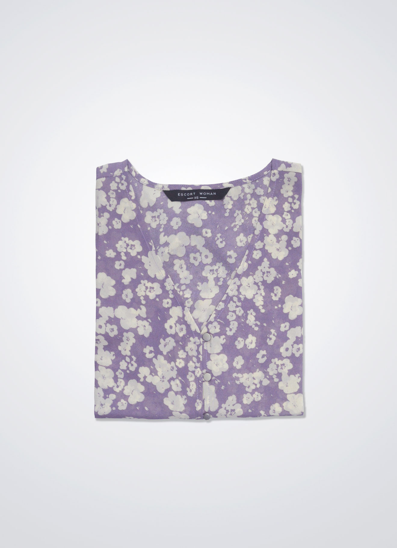 Sea-Fog by V-Neck Blouse