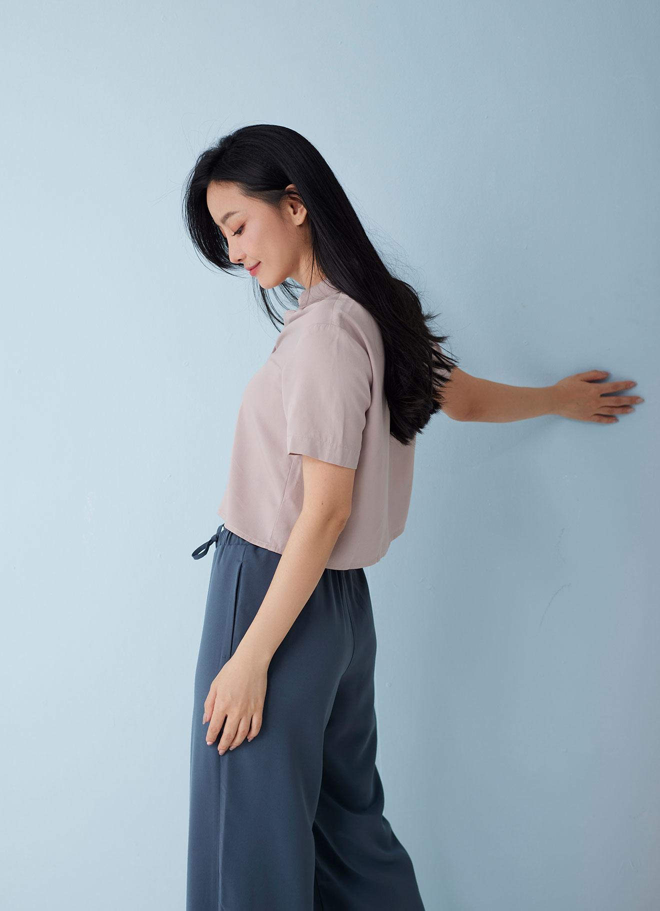 Shadow-Gray by Sleeve Blouse