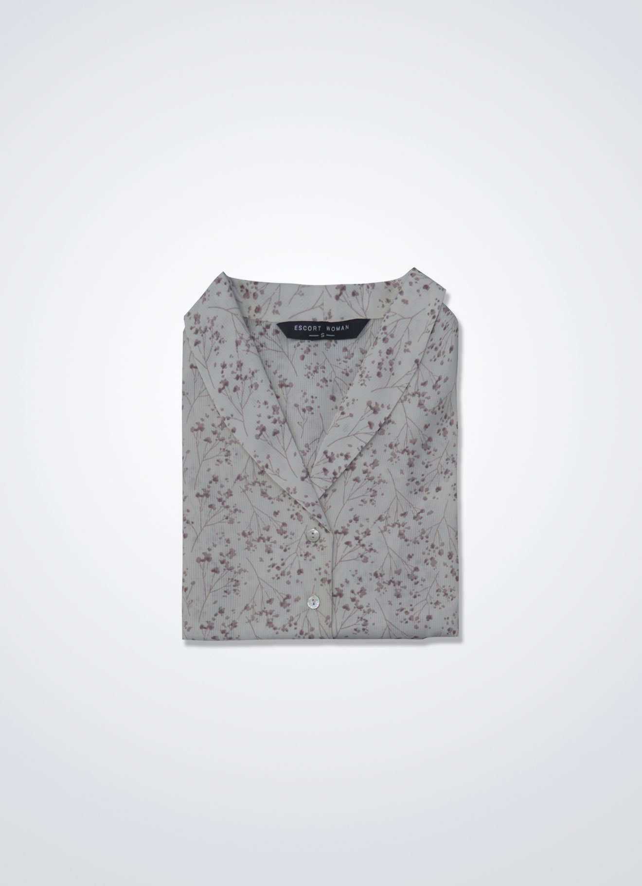 Sheer-Pink by Printed Blouse