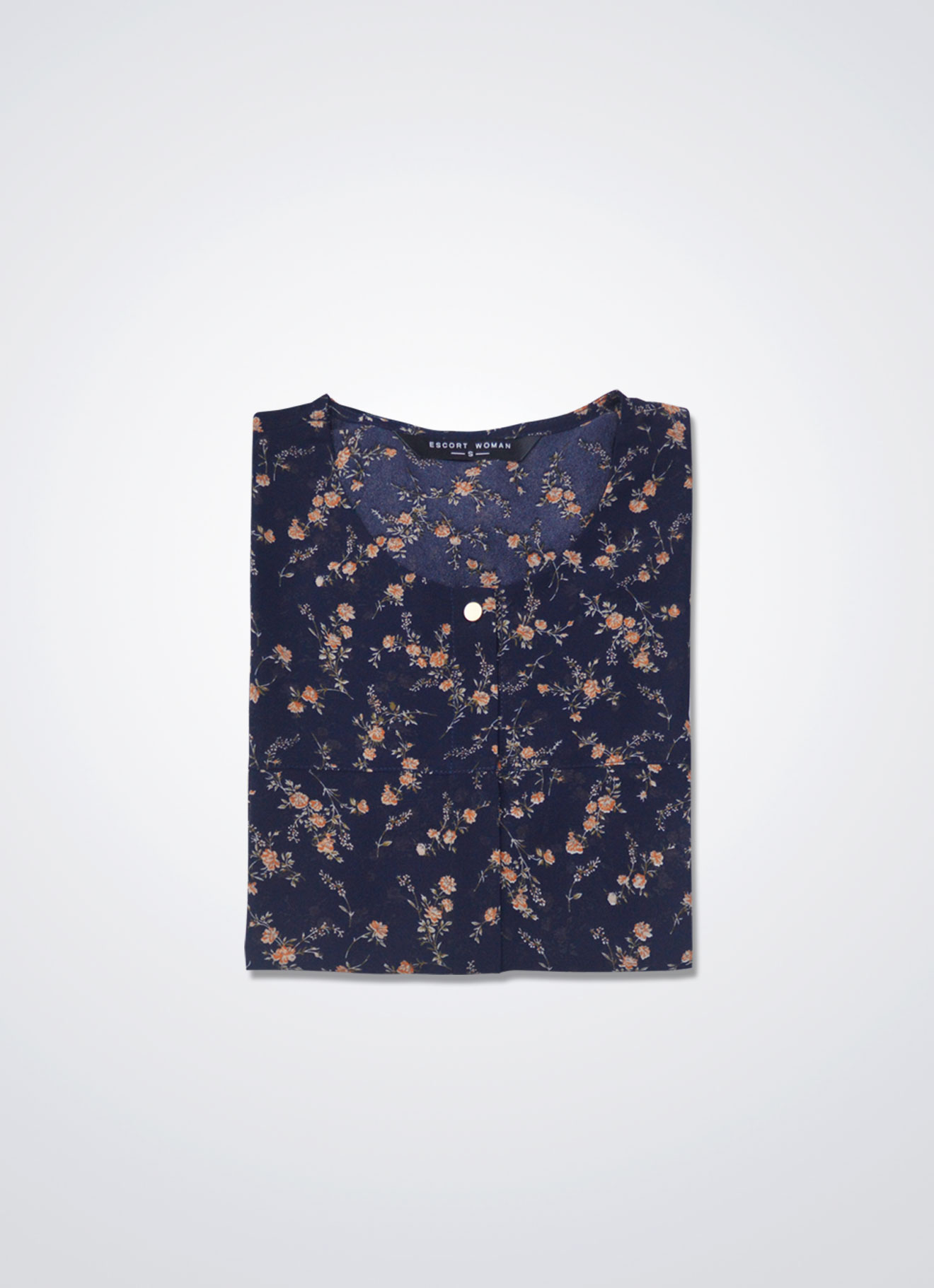Shell-Coral by Long-sleeved Blouse