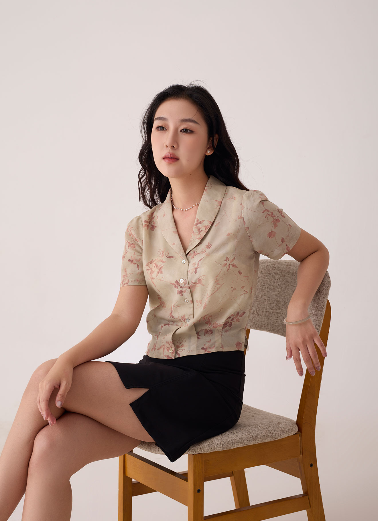 Shifting-Sand by Printed Blouse