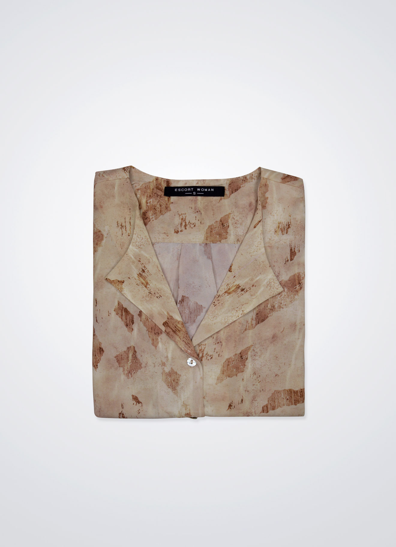 Shifting-Sand by Printed Sleeve Blouse