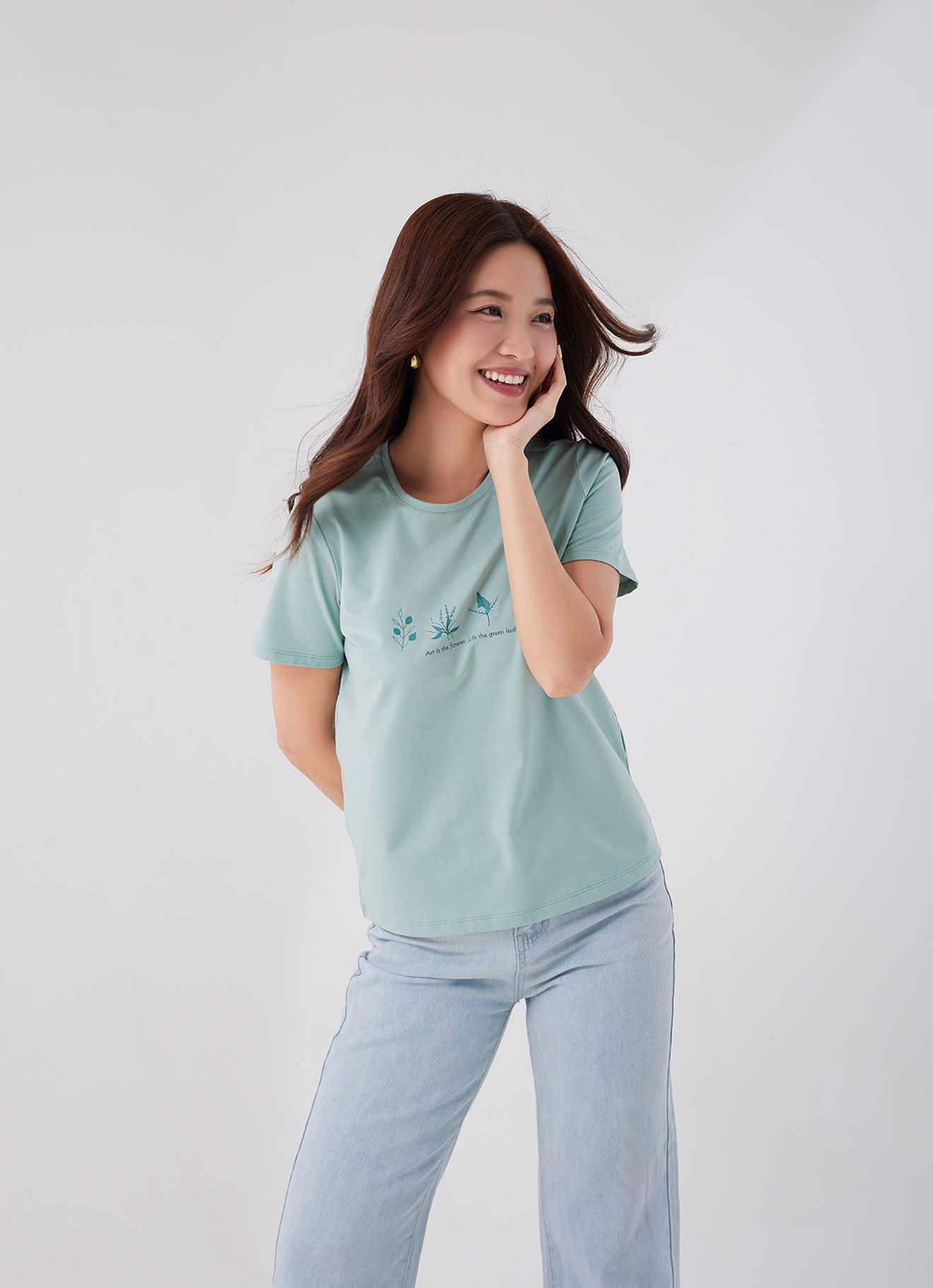 Silt-Green by Printed Top