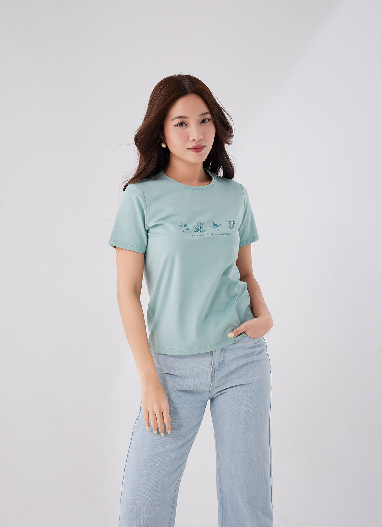 Silt-Green by Printed Top
