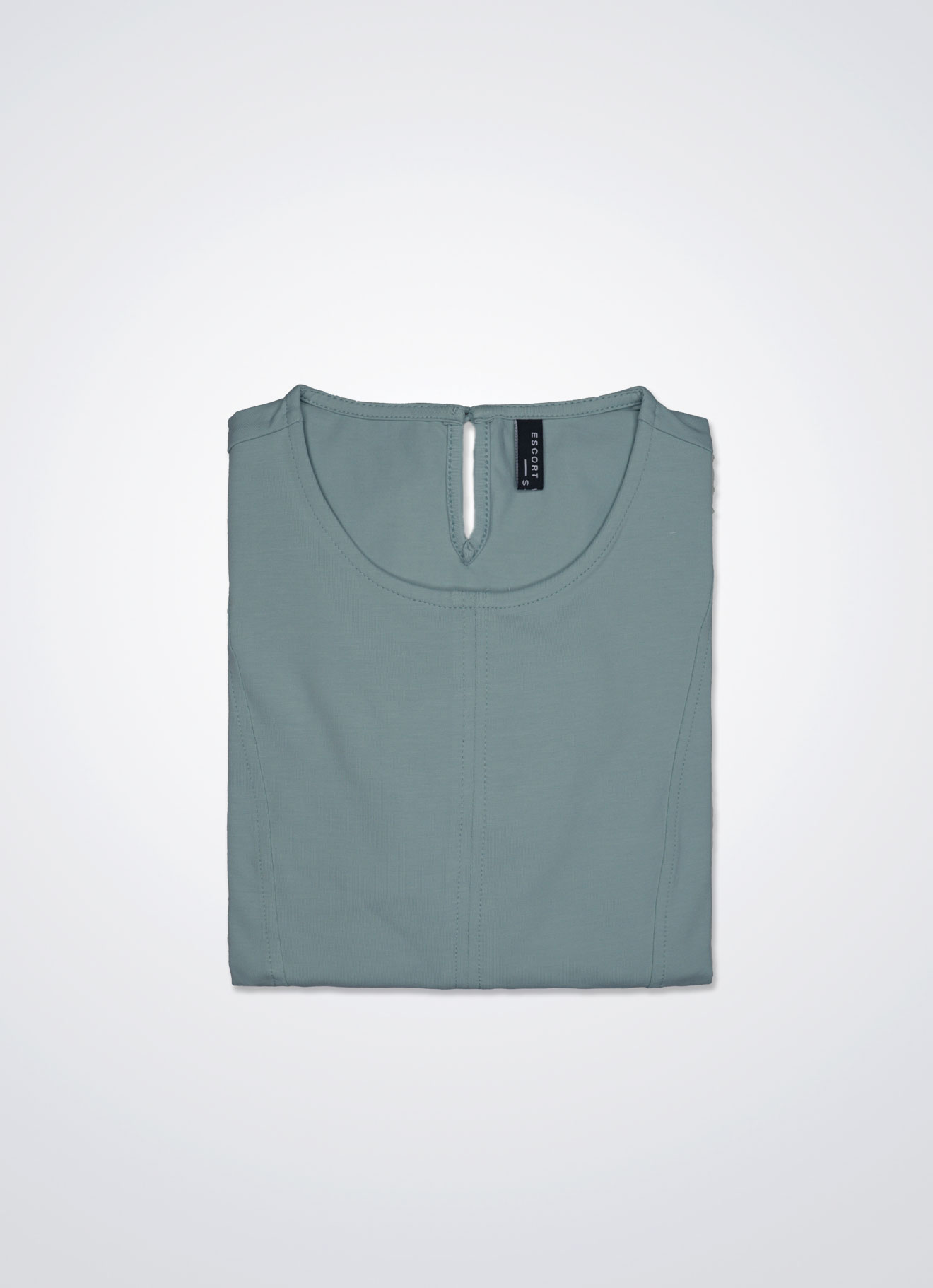 Silt-Green by Round-Neck Top