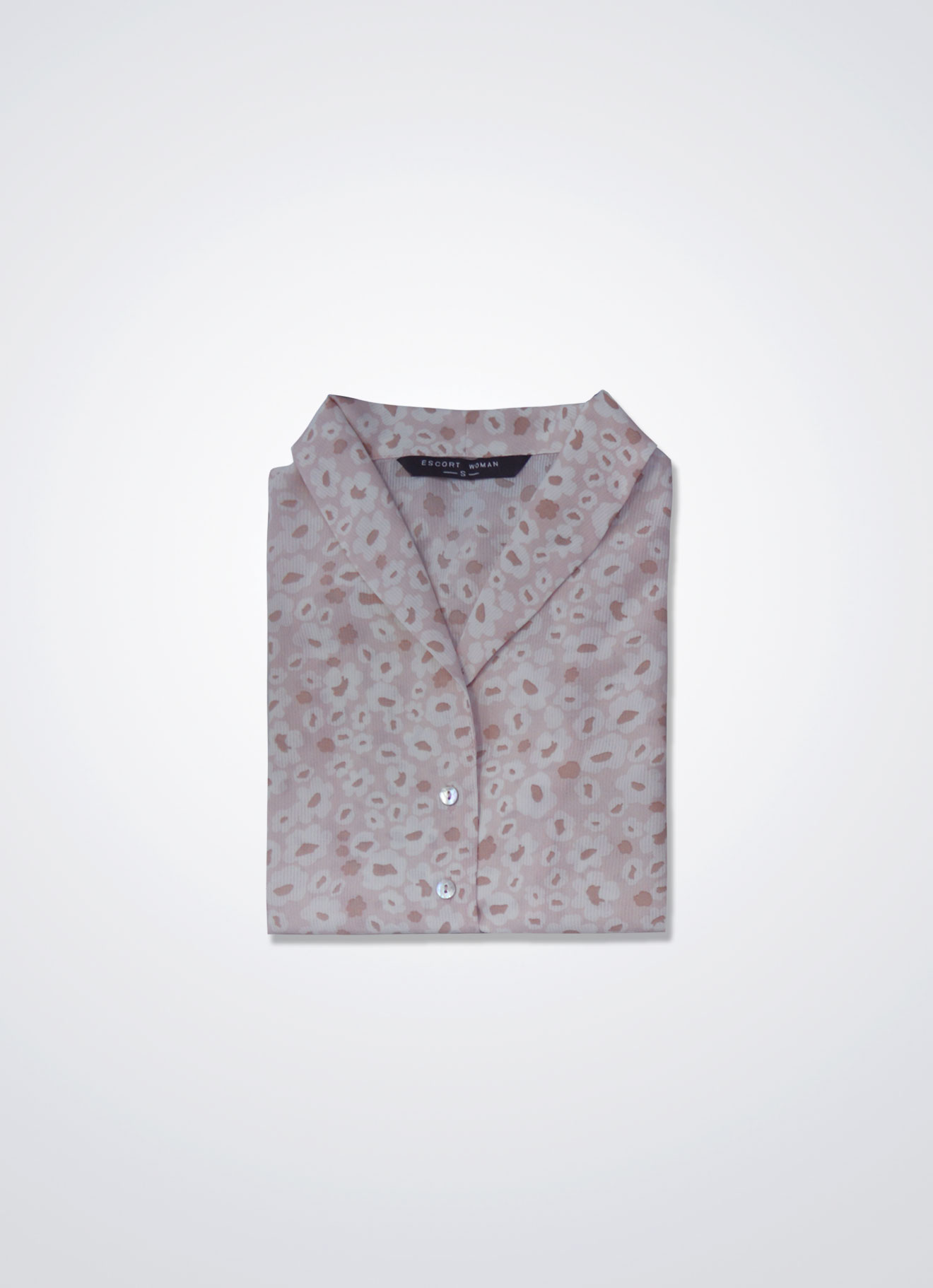 Silver-Peony by Printed Blouse