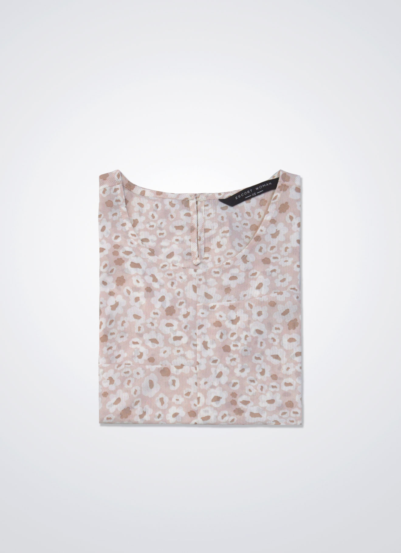 Silver-Peony by Pleated Blouse