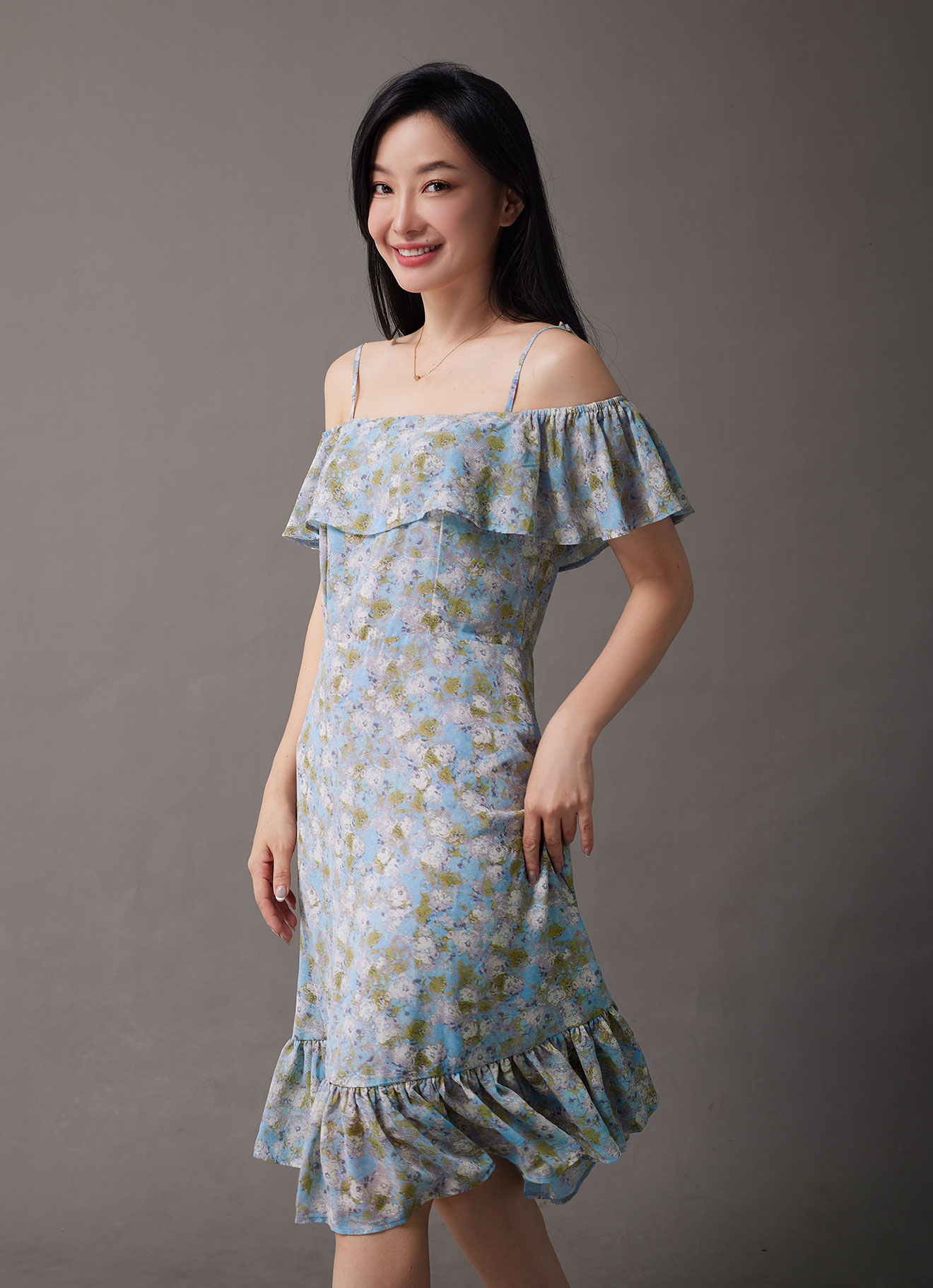 Sky-Blue by Sleeveless Dress