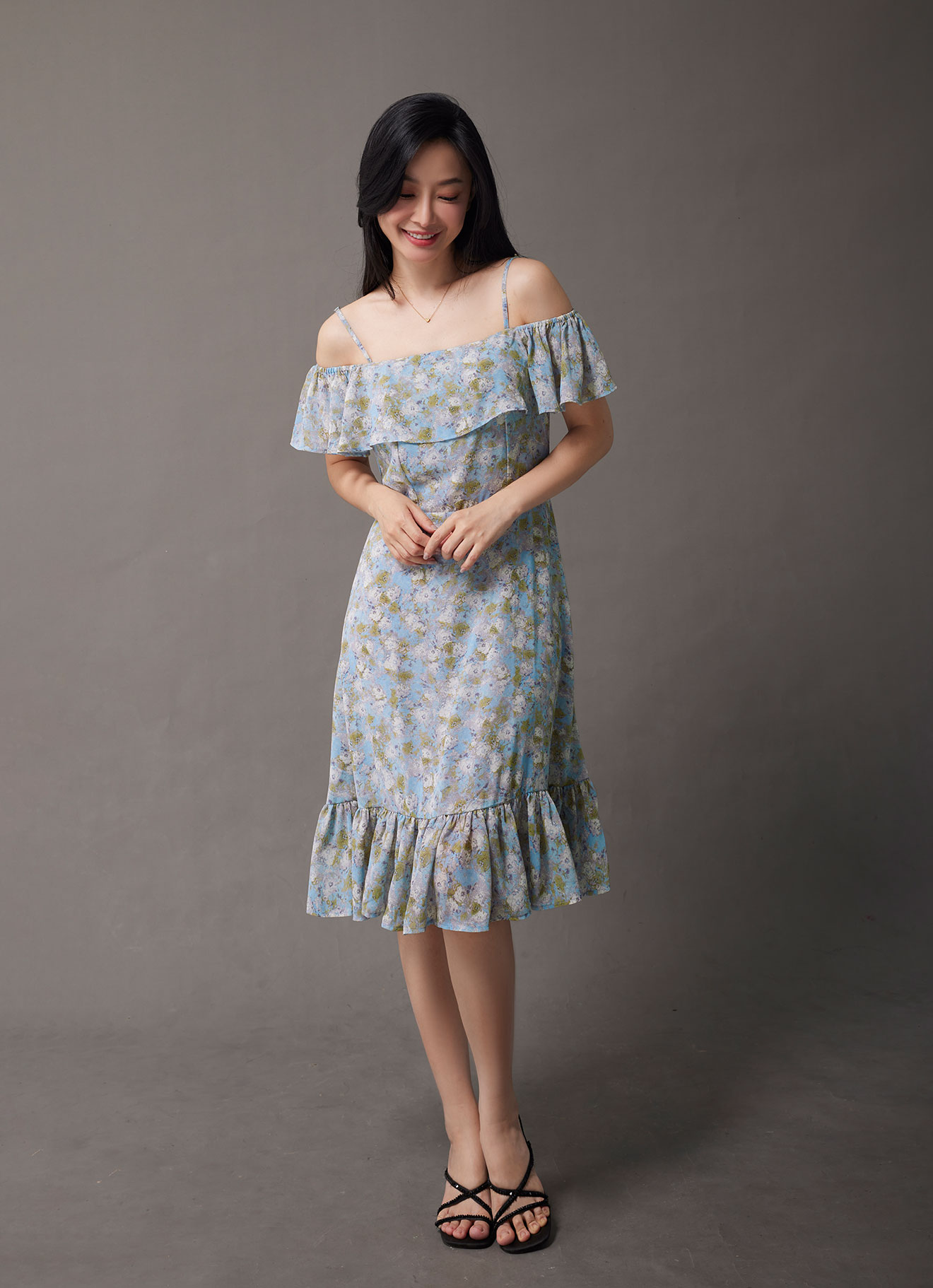 Sky-Blue by Sleeveless Dress
