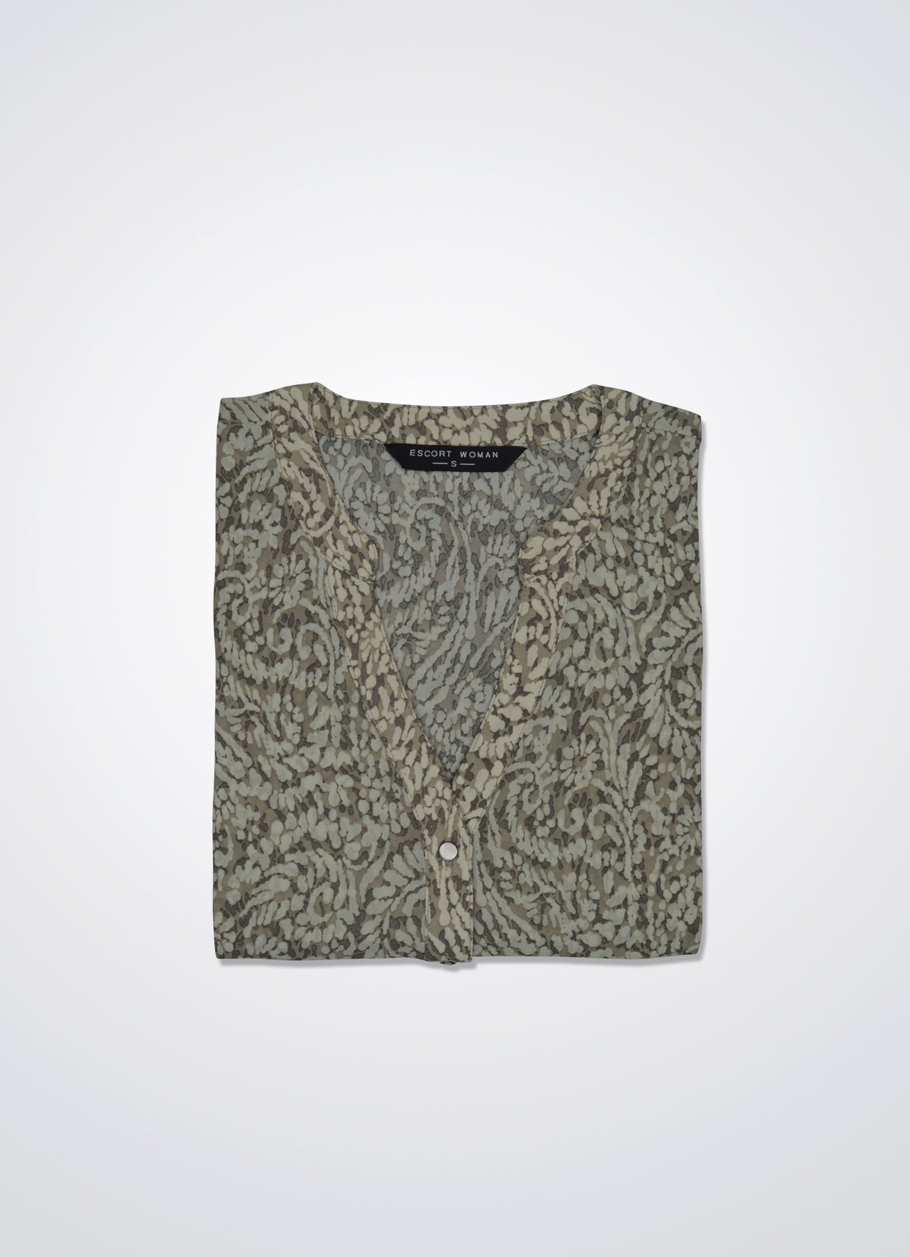 Slate-Green by Bloom Ruffle Blouse