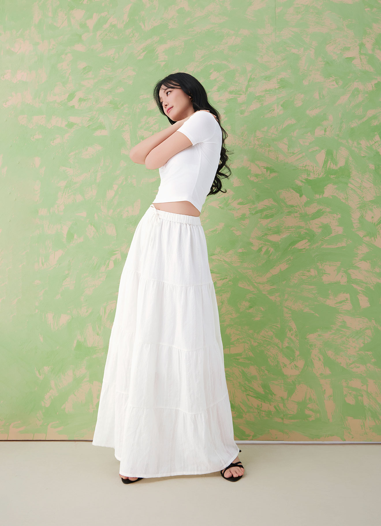 Snow-White  by Maxi Skirt