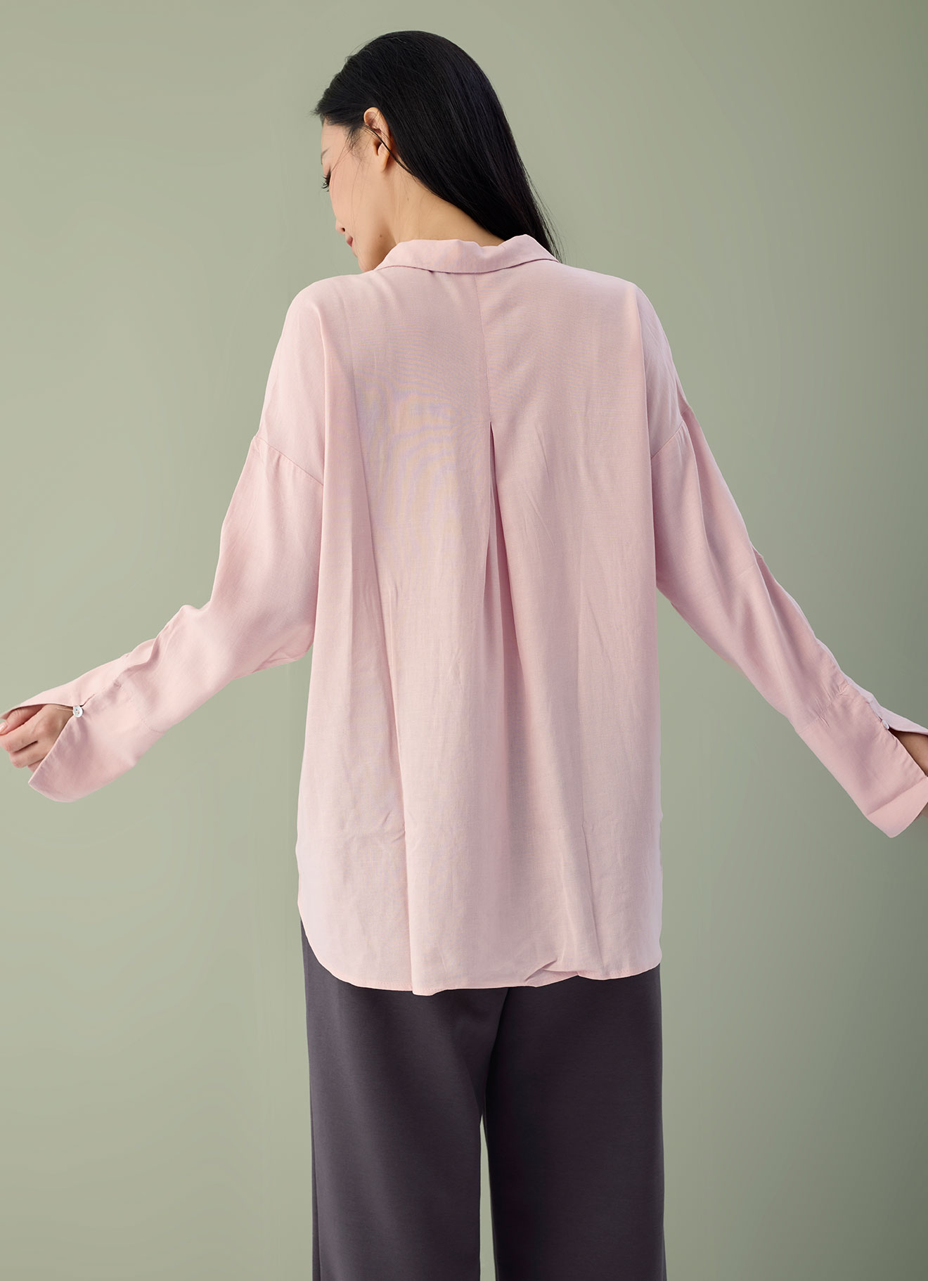 Soft-Pink  by Shirt Collor Blouse