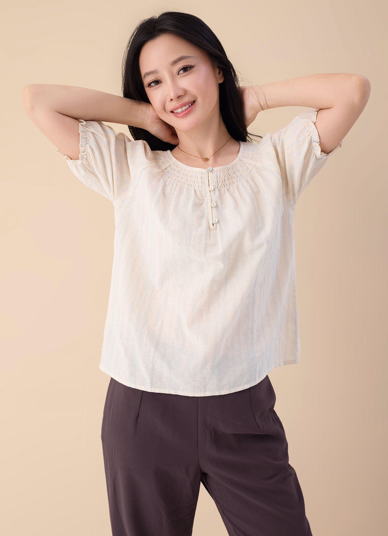 Starlight-Blue by Sleeve Blouse