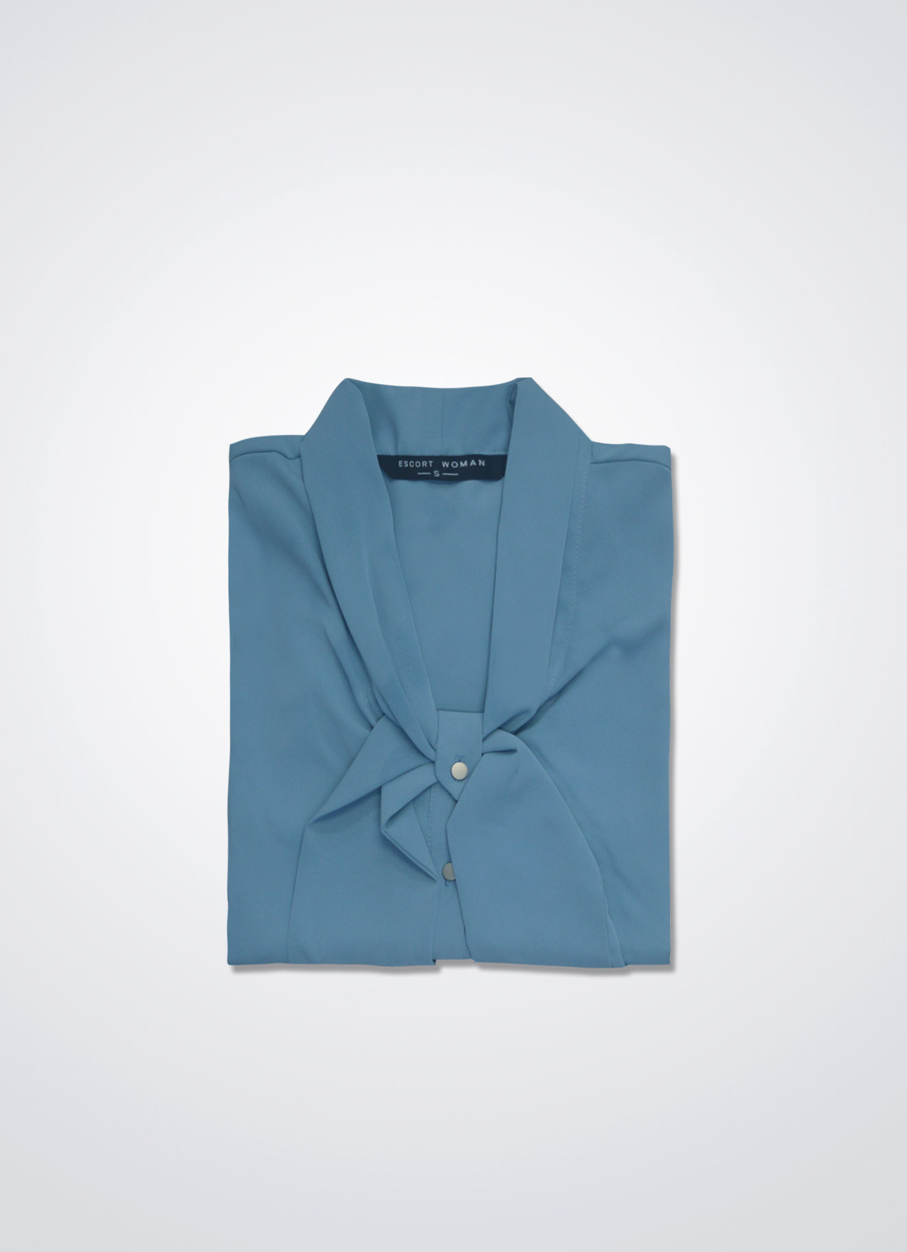 Stone-Blue by Long-Sleeved Blouse