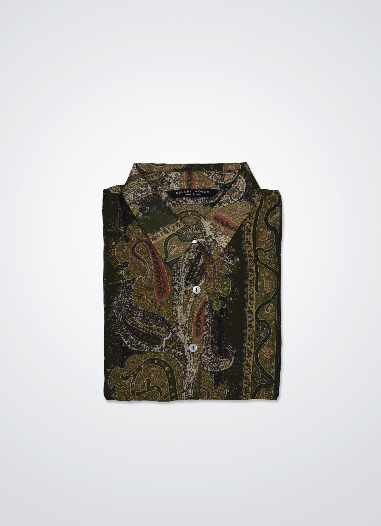 Stone-Gray by Printed Blouse