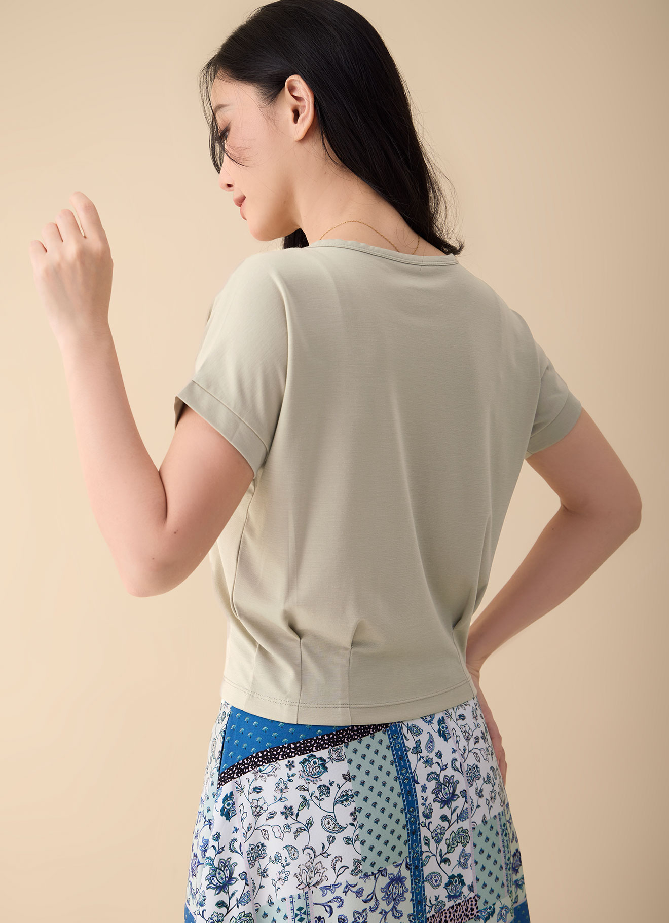 Swamp by Round-Neck Blouse