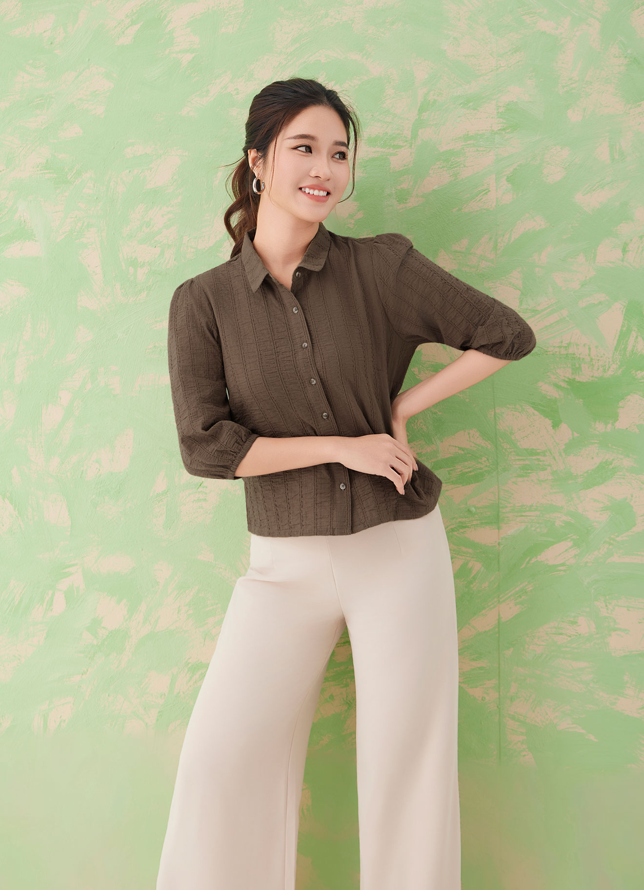 Teak  by Sleeve Blouse