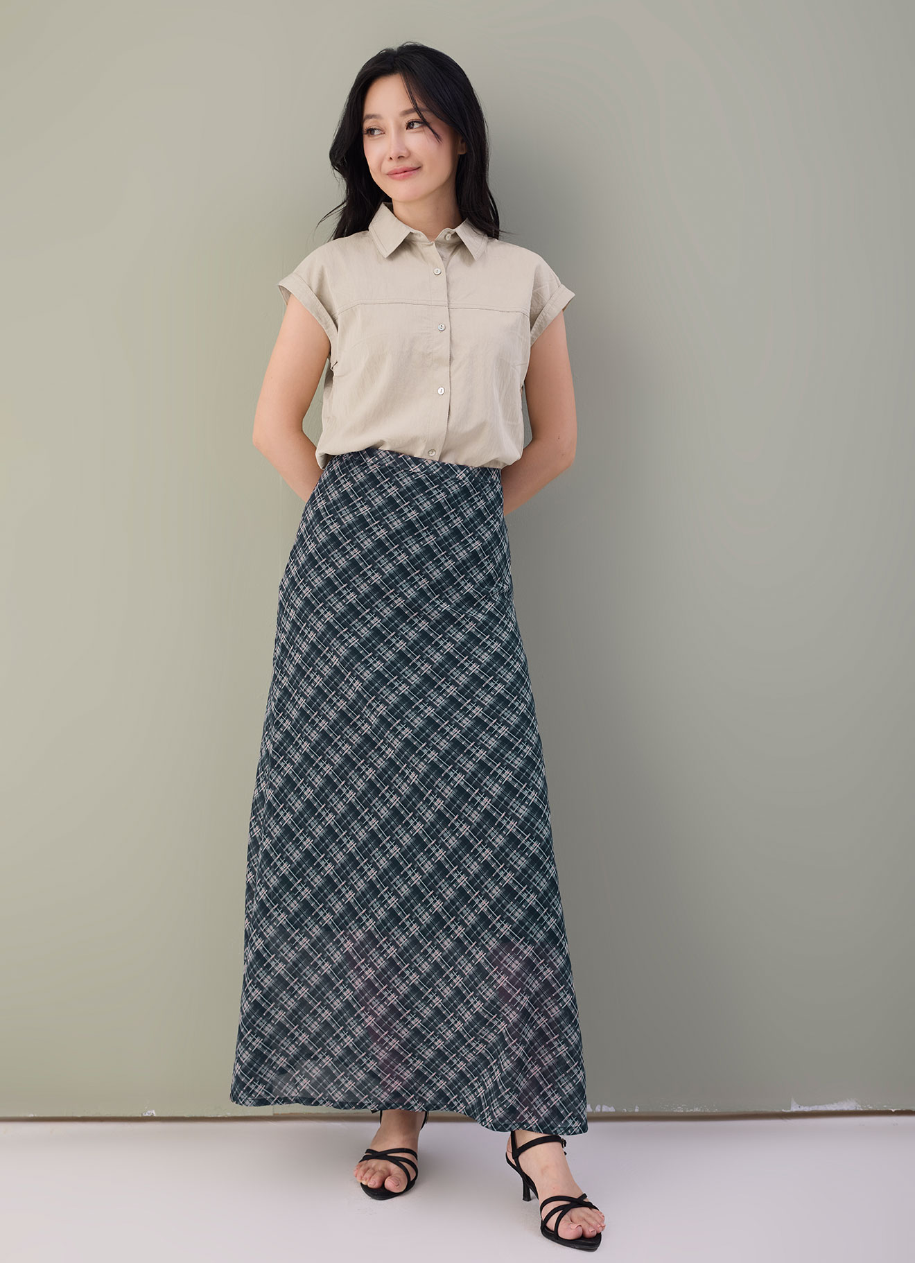 Thyme by Printed Skirt