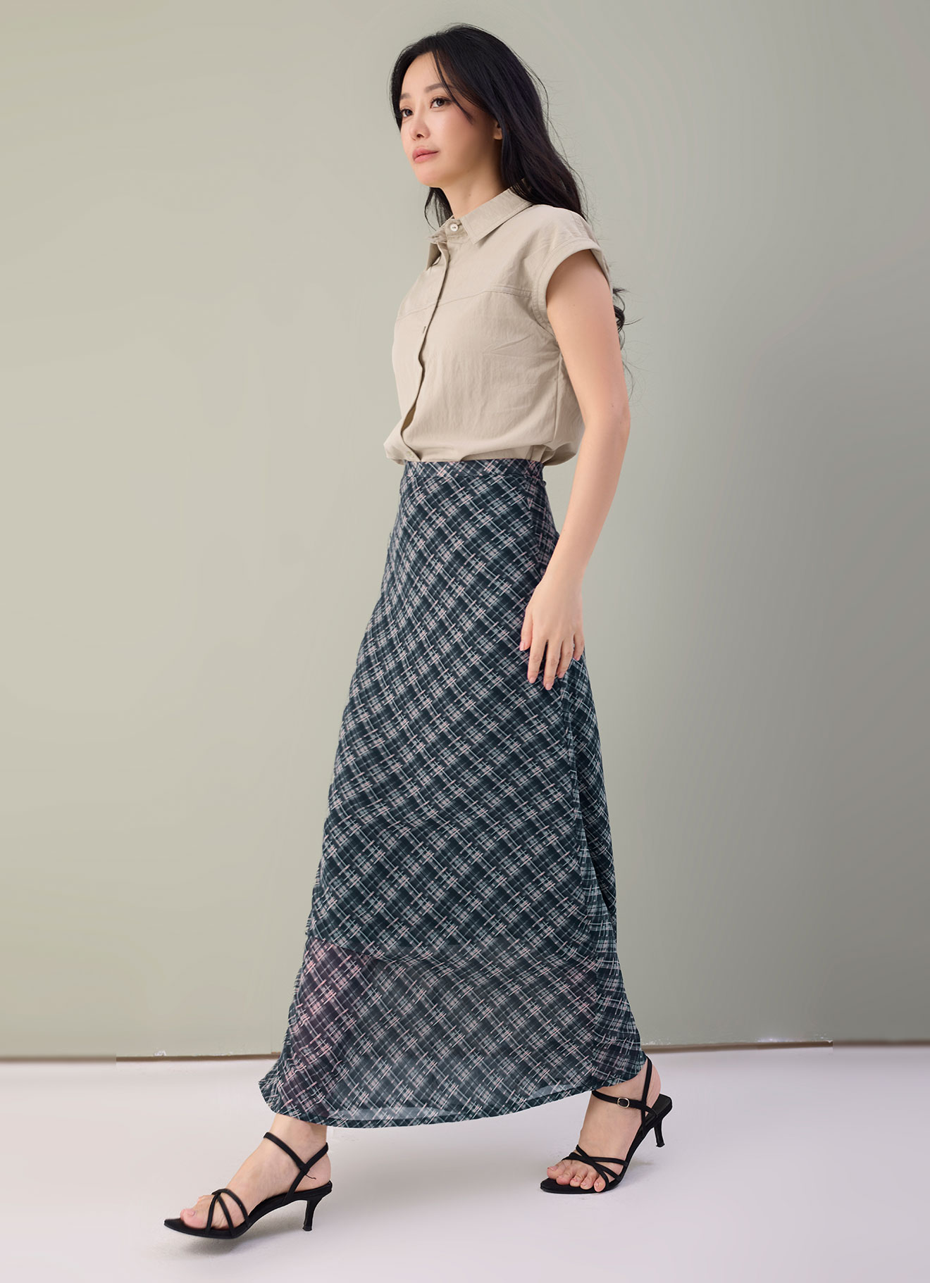 Thyme by Printed Skirt