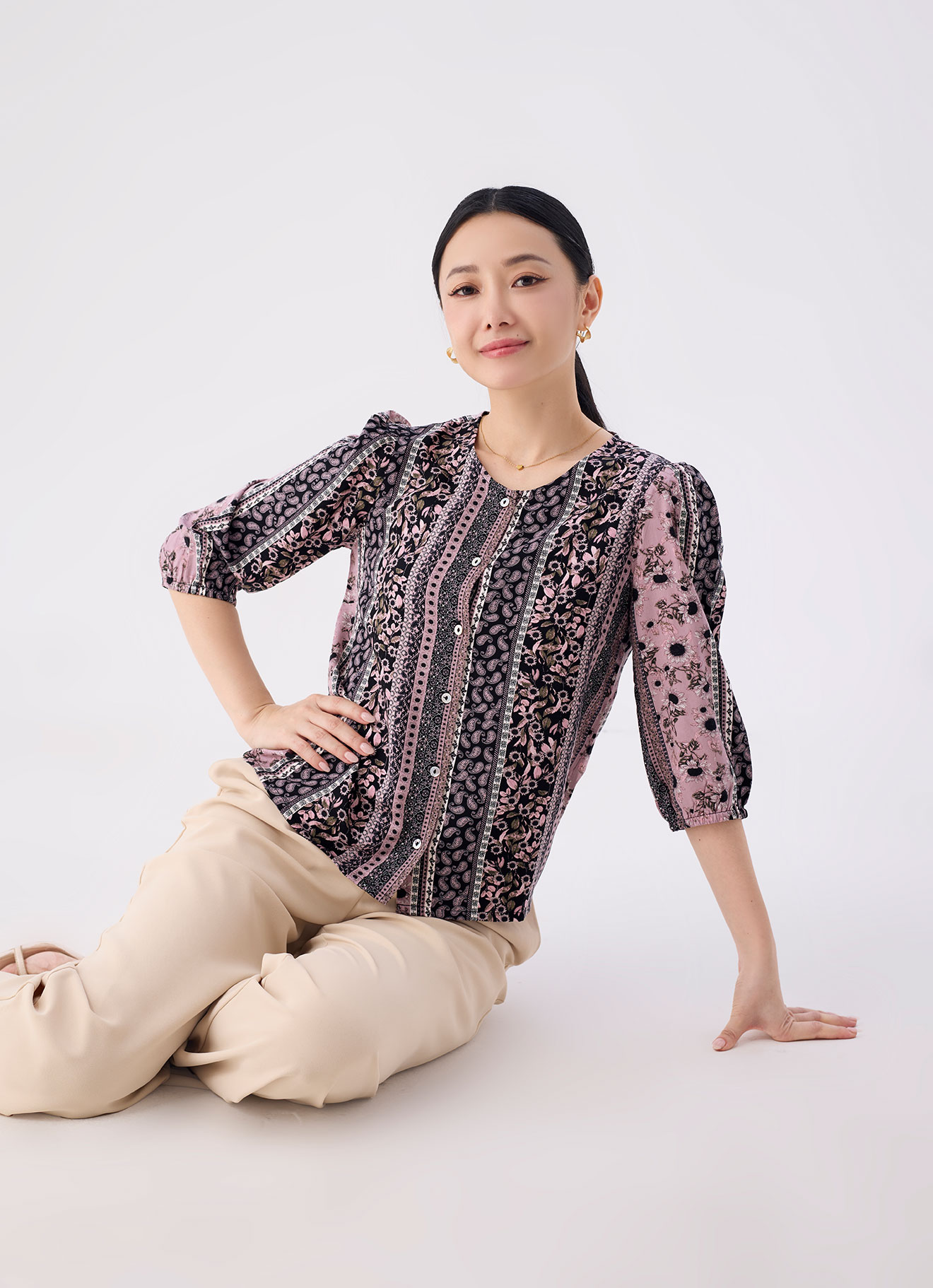 Woodrose by Floral Printed Blouse