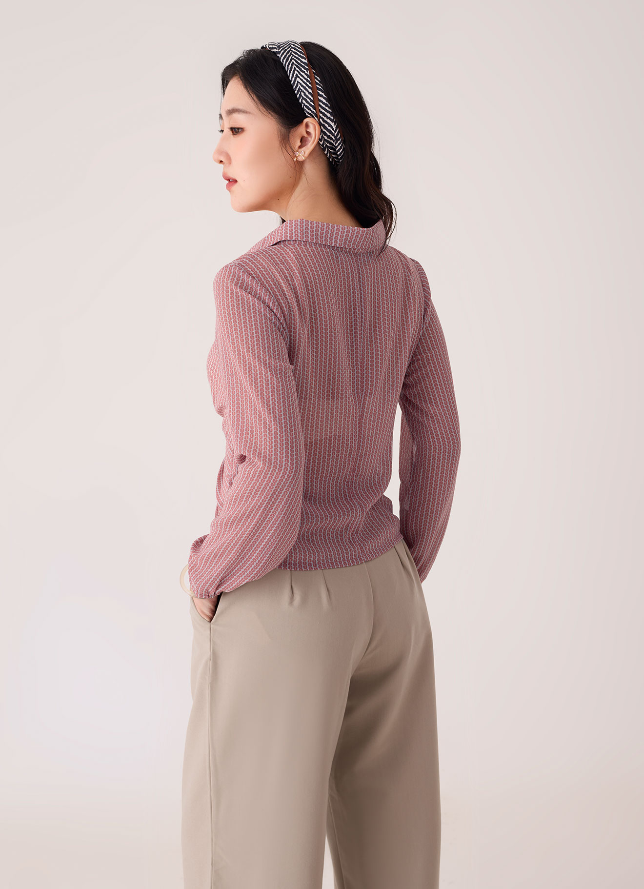 Terra-Cotta by LONG SLEEVE SHIRT WITH KNOT
