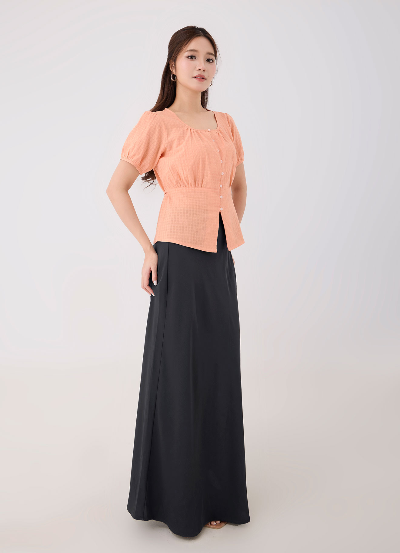 Brandied-Melon by Sleeve Blouse